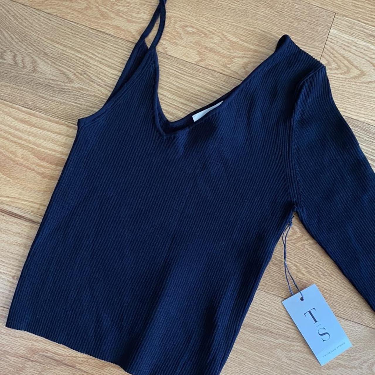 sexy Twine and String brand black ribbed top in a... Depop