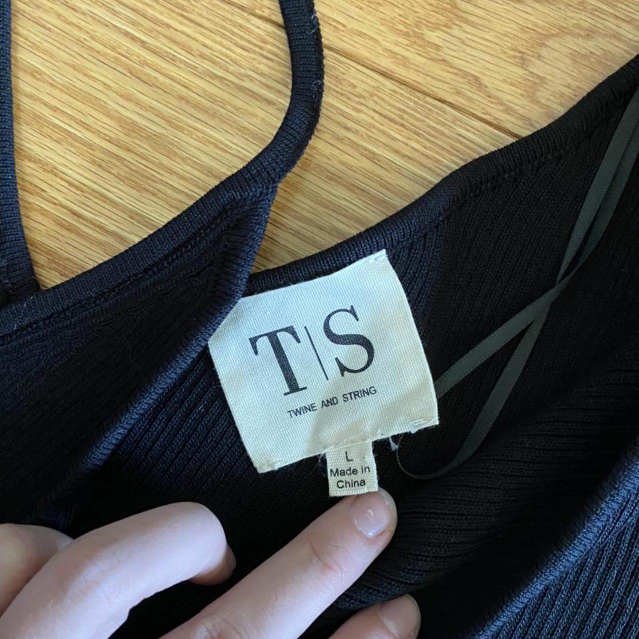 sexy Twine and String brand black ribbed top in a... Depop
