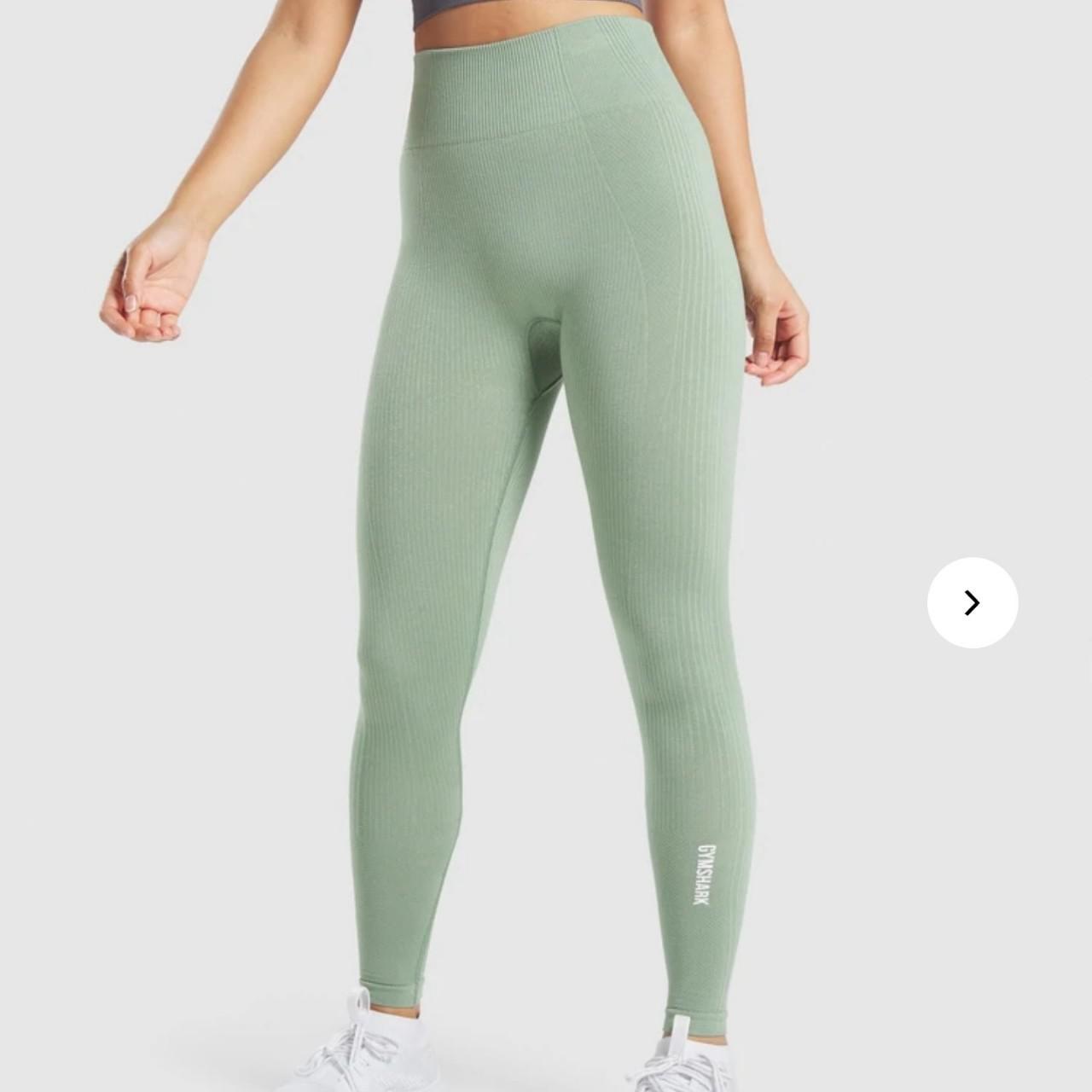 Light green gymshark leggings. Size medium. Only - Depop