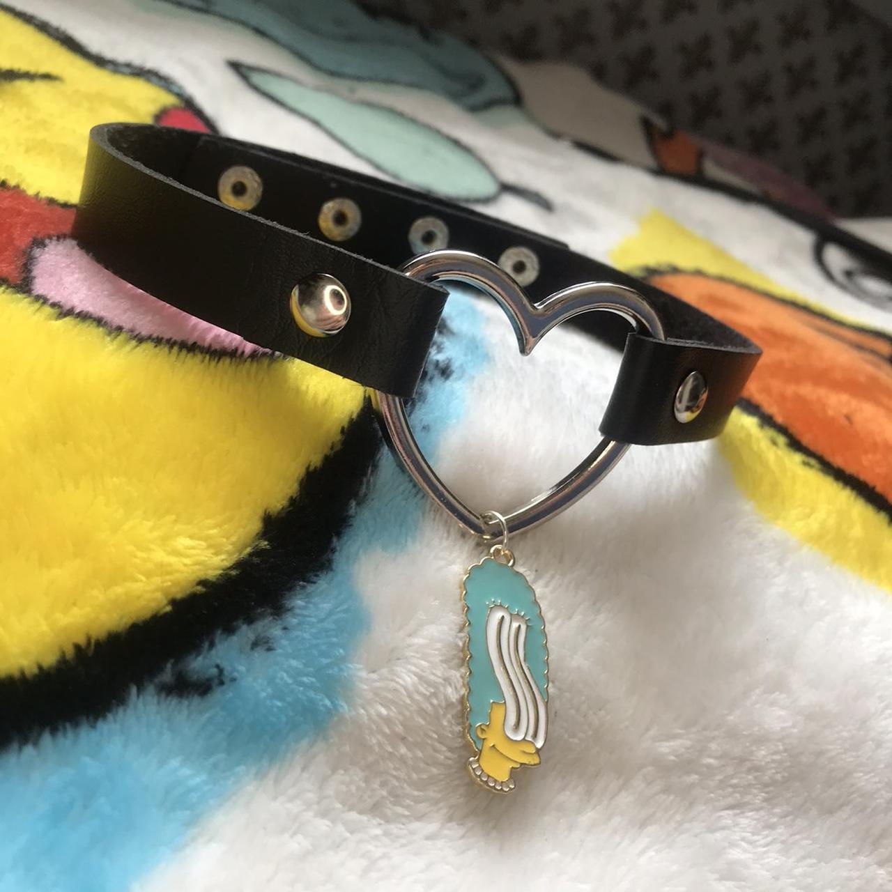 Black Marge Simpson choker necklace Adjustable... Depop