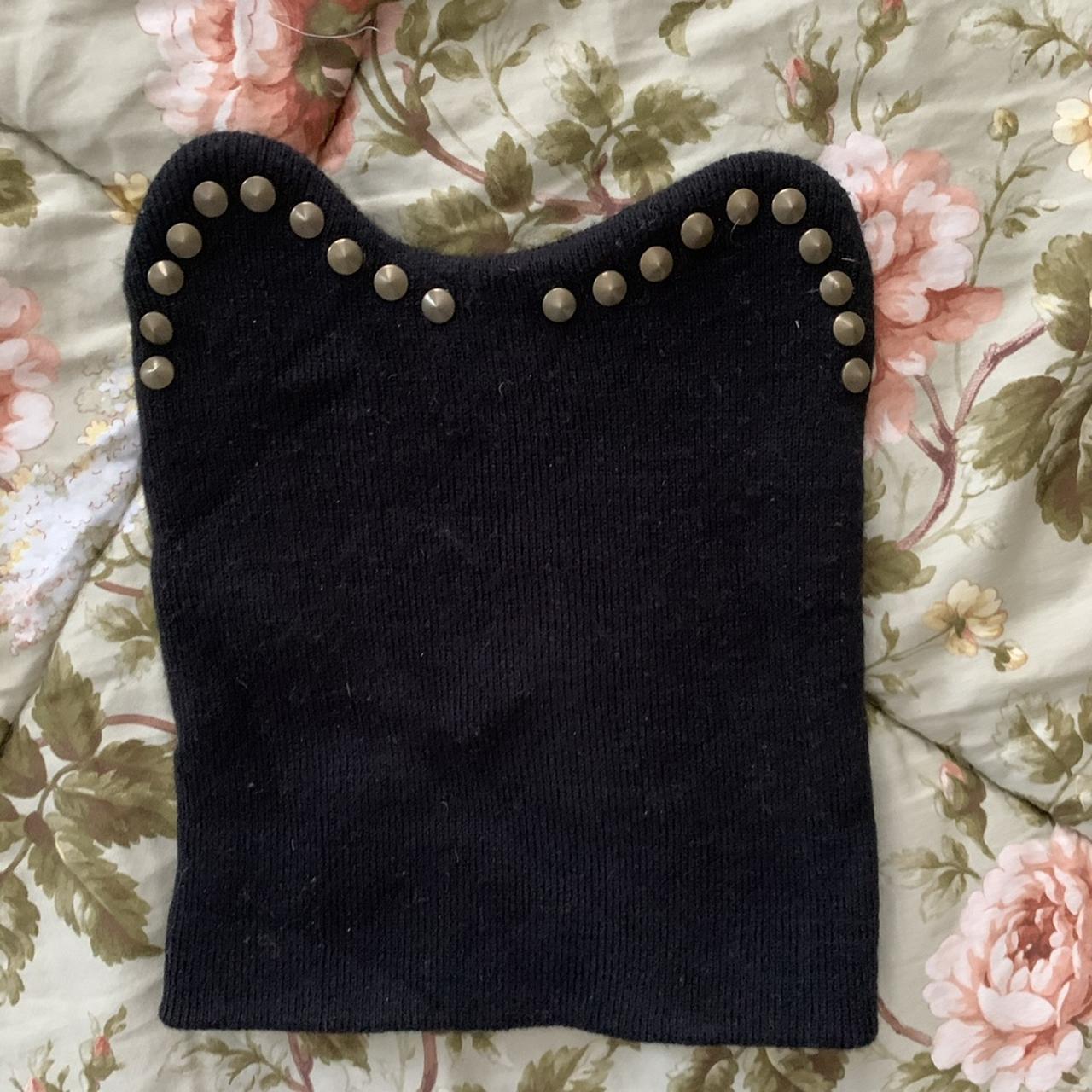 Bcbg generation black studded ear beanie hat