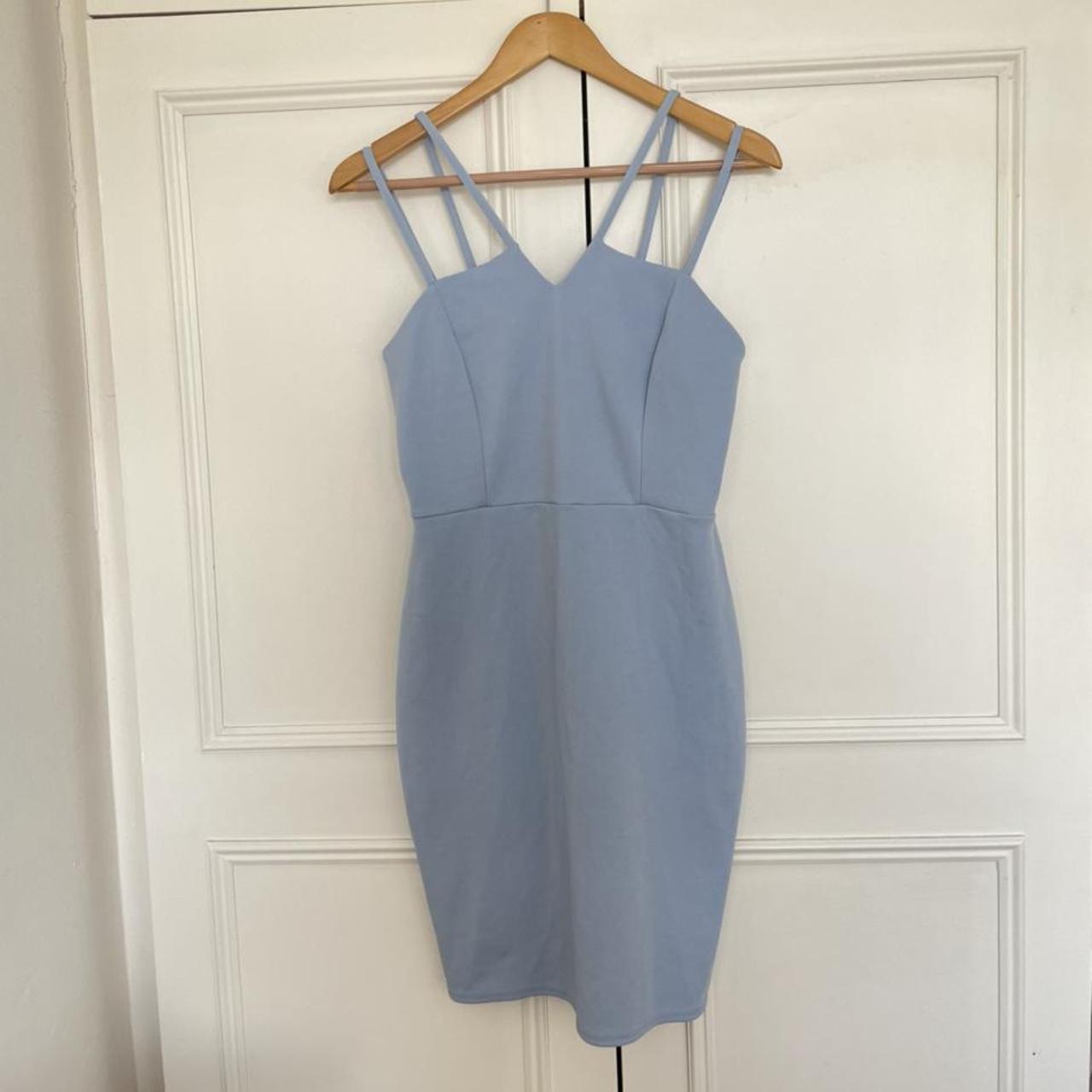 Baby blue bodycon dress. Primark size 12. Worn a... Depop