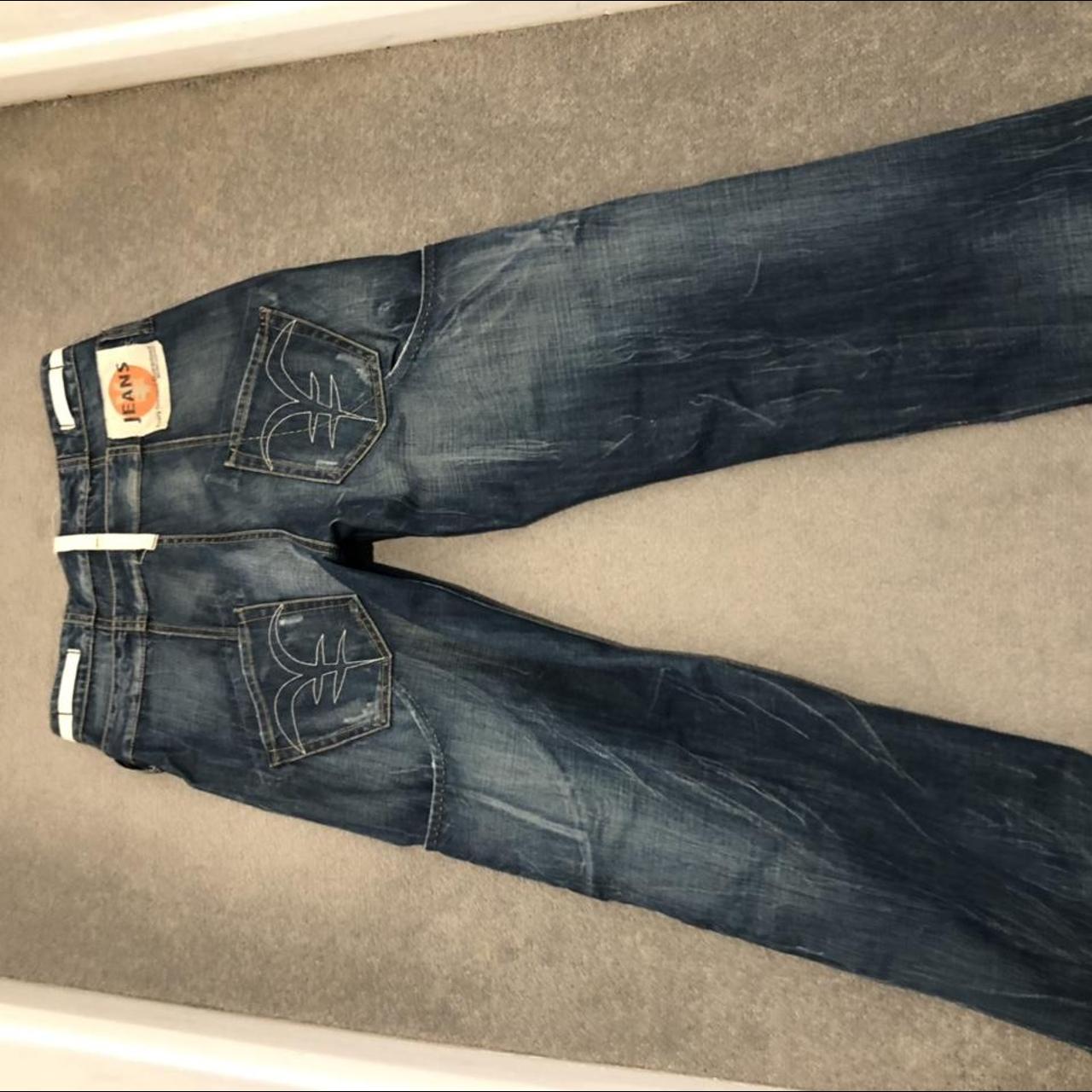 Michiko koshino jeans 30w 32L fits beautifully wide... - Depop