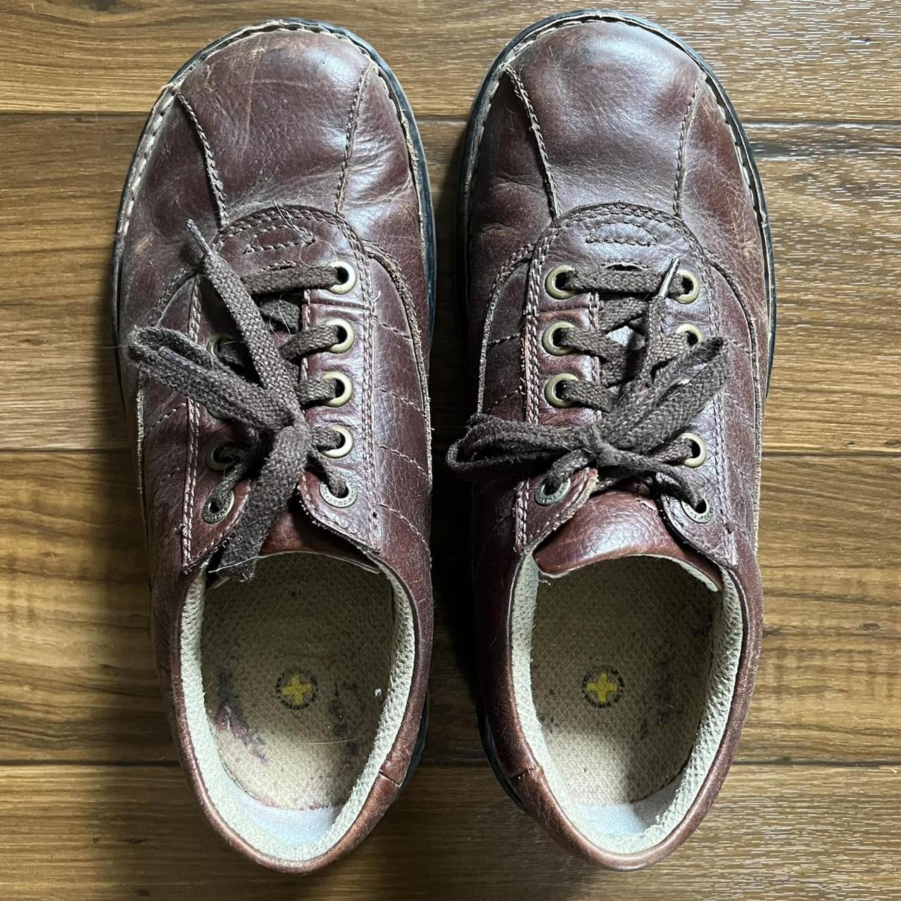 Vintage y2k Brown Leather Dr. Martens, indie alt... - Depop