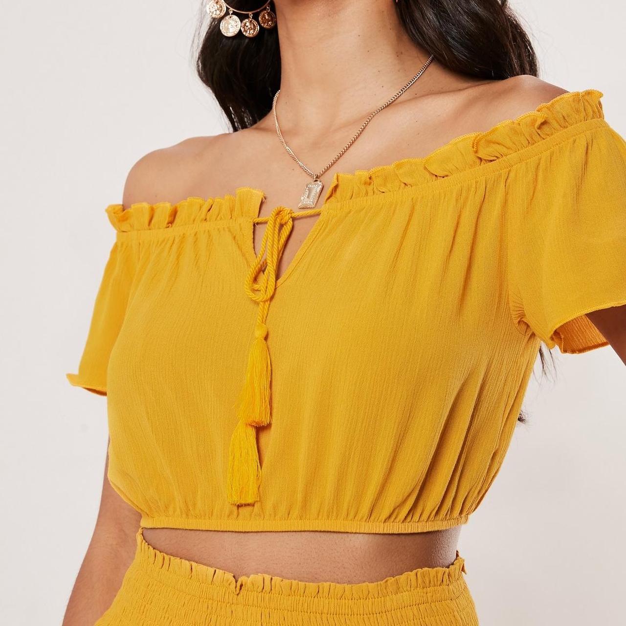 Missguided Women S Yellow Crop Top Depop