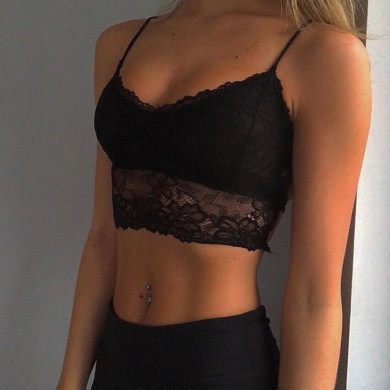 Black lace Bralette £7.50 Size 6-8 Also... - Depop