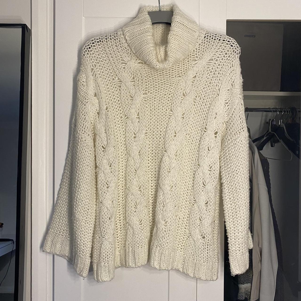 Missguided Women's White and Cream Jumper Depop