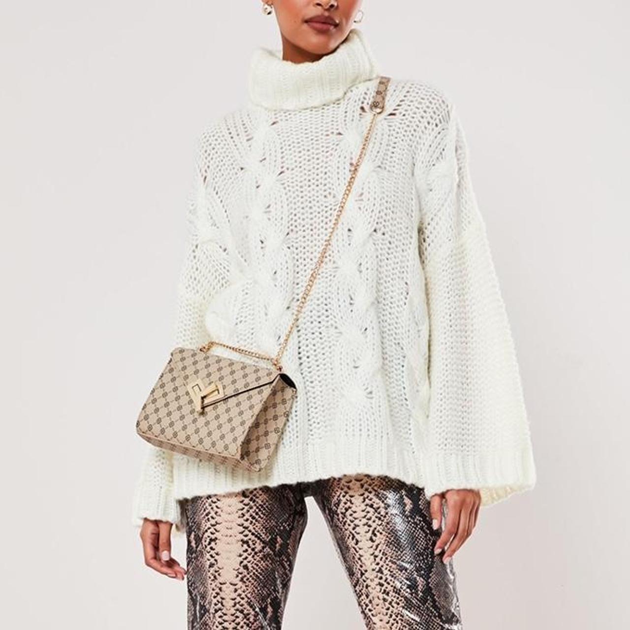 Missguided Women's White and Cream Jumper Depop