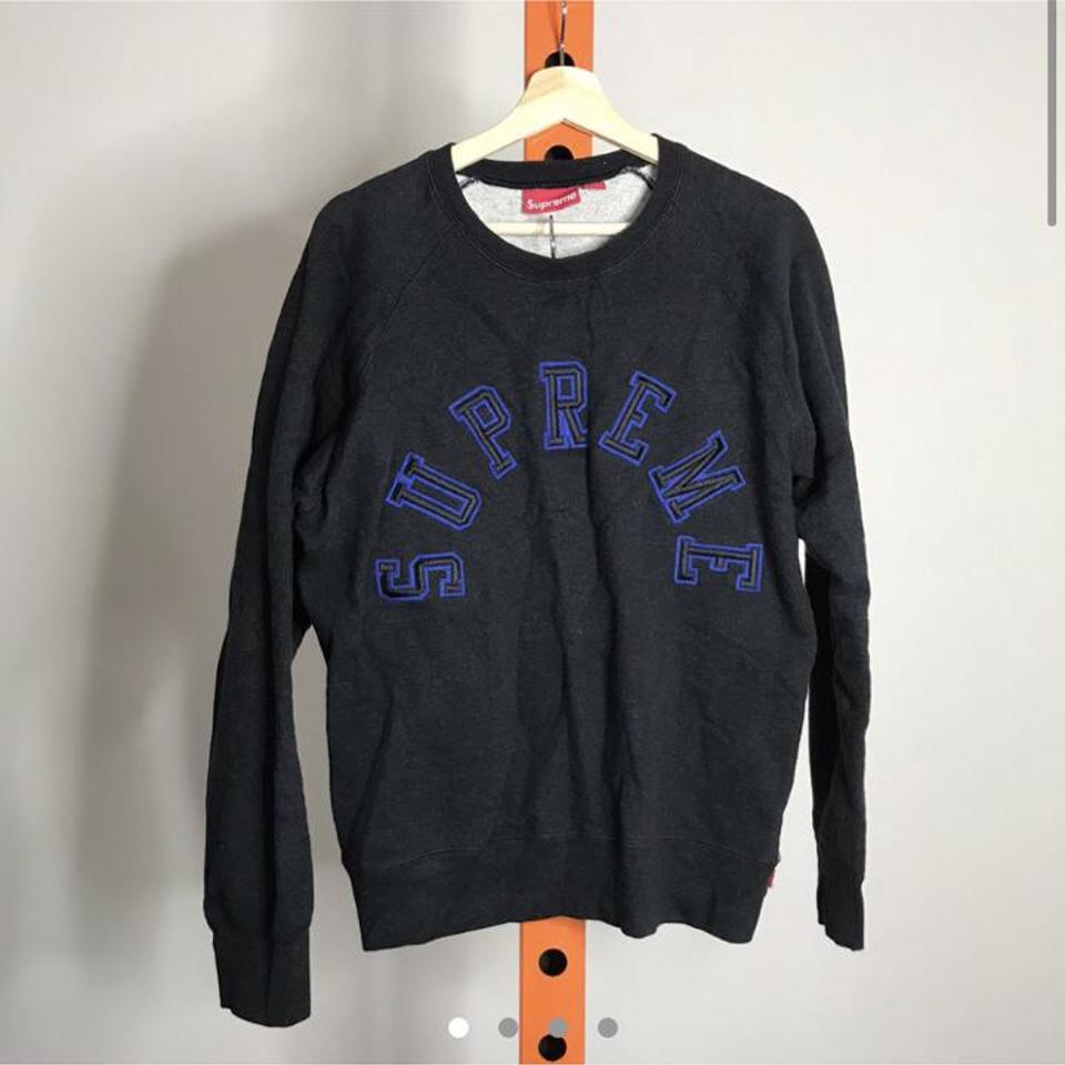 Supreme felt arc logo crewneck sweatshirt (FW12).... - Depop