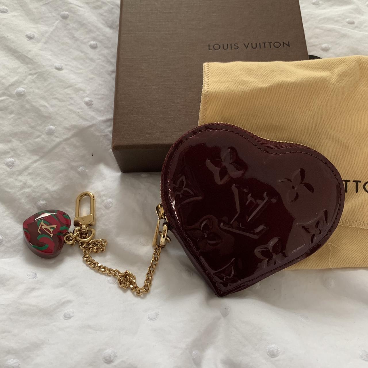 What Goes Around Comes Around Louis Vuitton Purple Vernis Ab Heart Coin  Purse