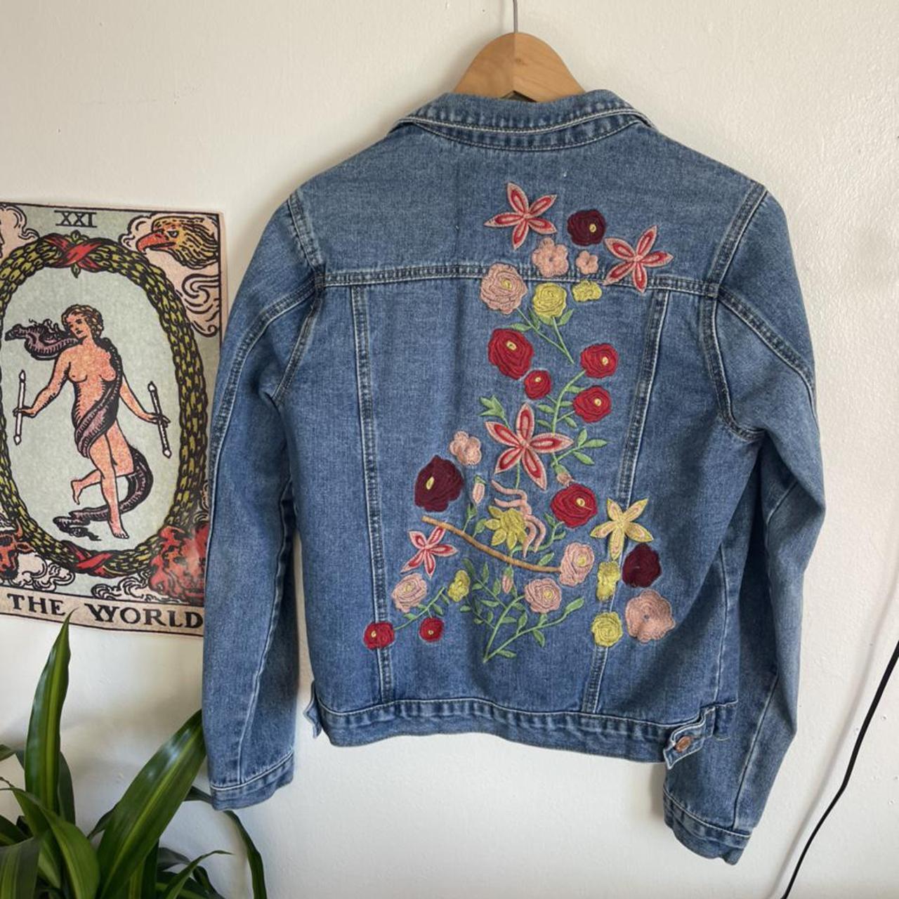 Embroidered denim jacket ! One of my favorite... - Depop