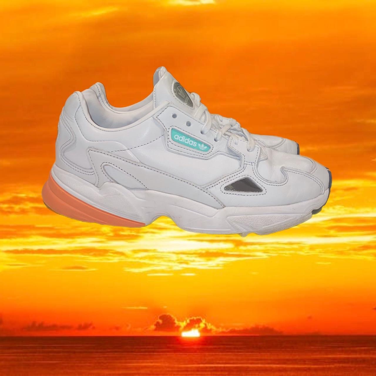 adidas falcon white orange