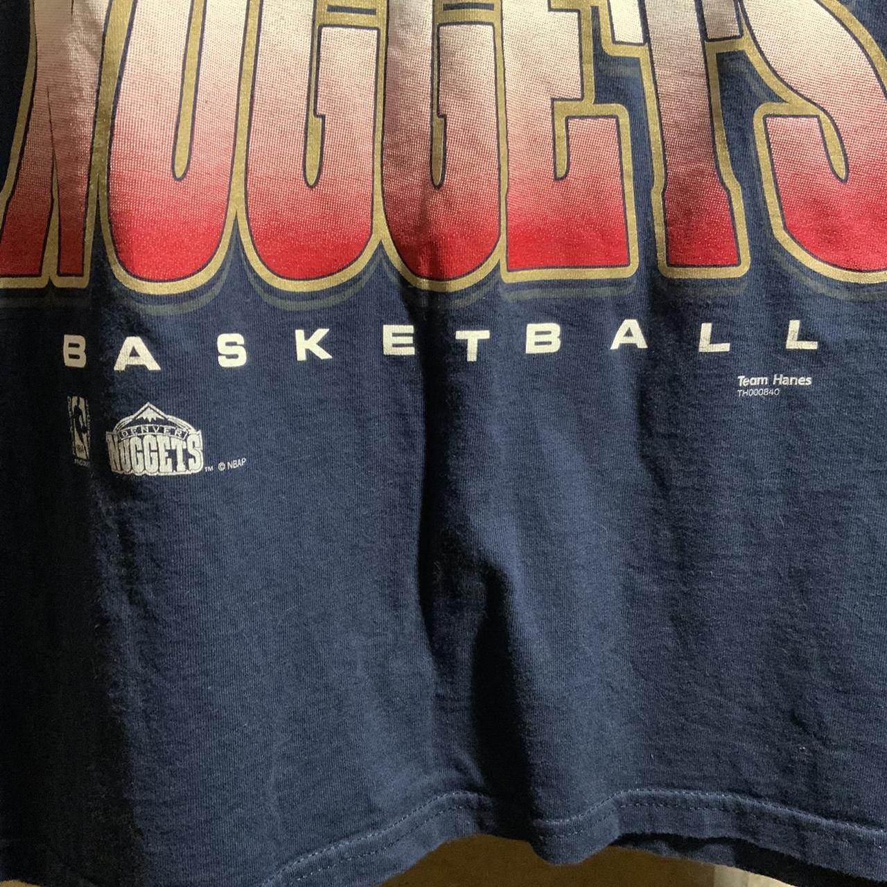 Vintage 90s Denver Nuggets Team Hanes NBA Graphic... - Depop