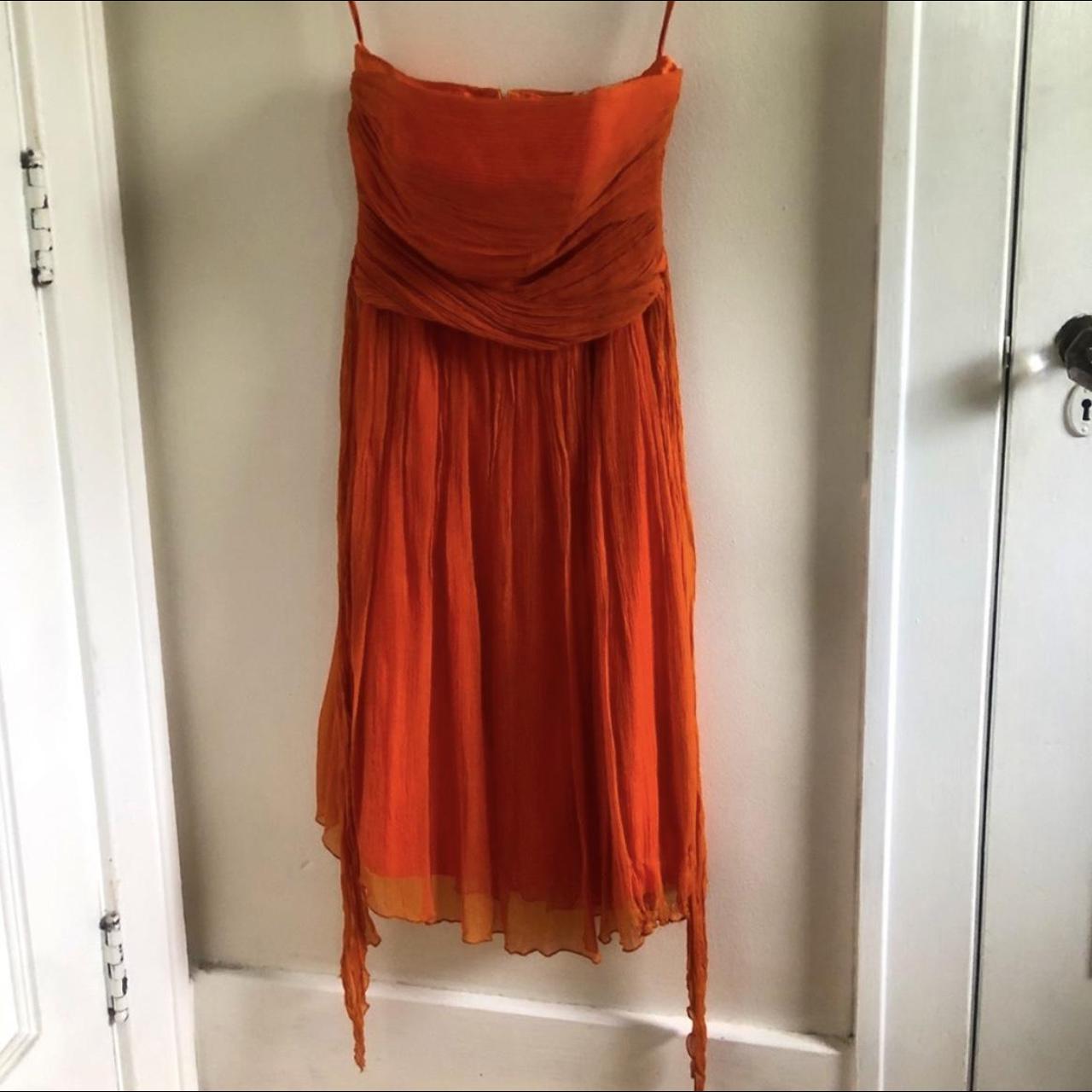 Dvf store orange dress