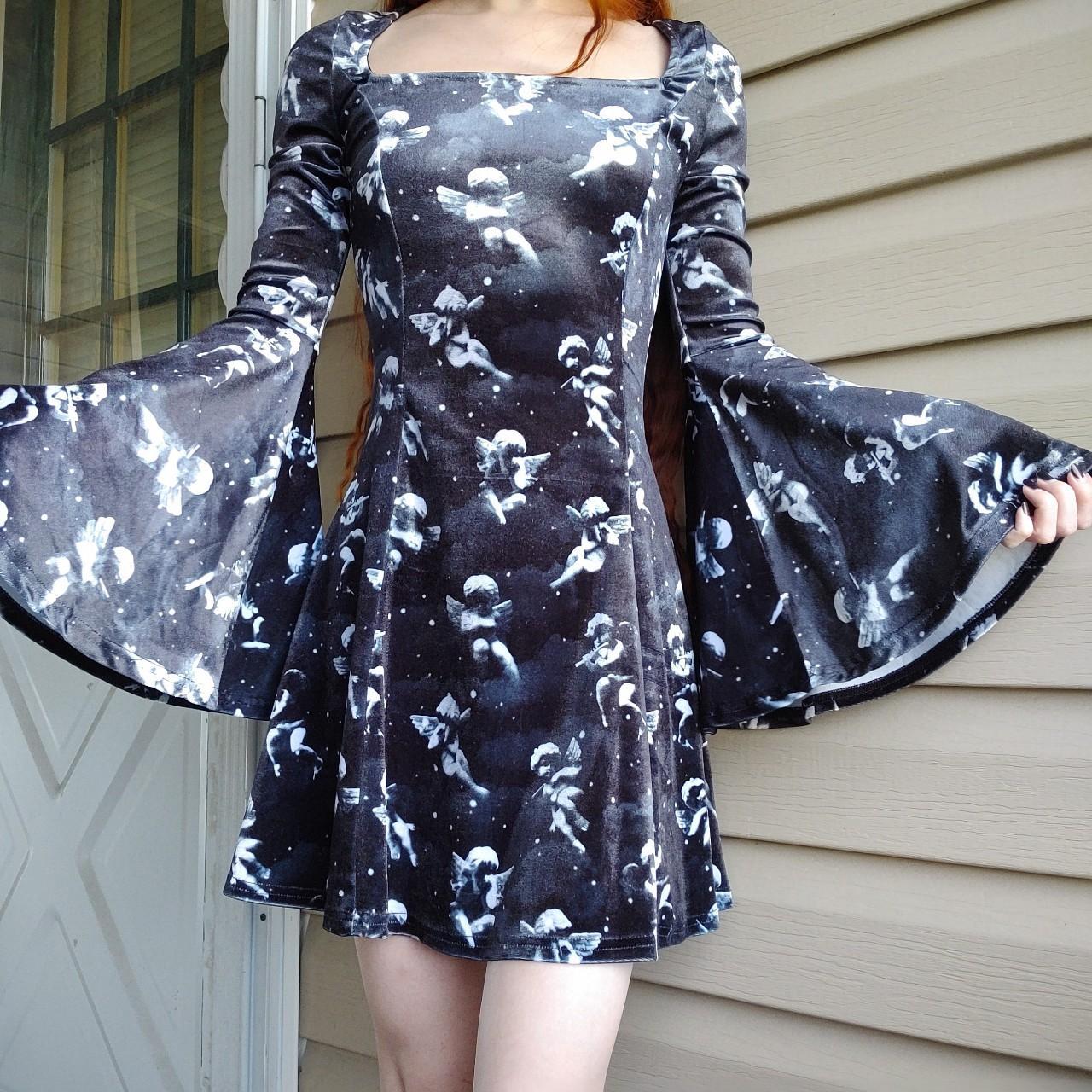 Dolls Kill Delia's Unholy Spirit velvet bell sleeve... Depop