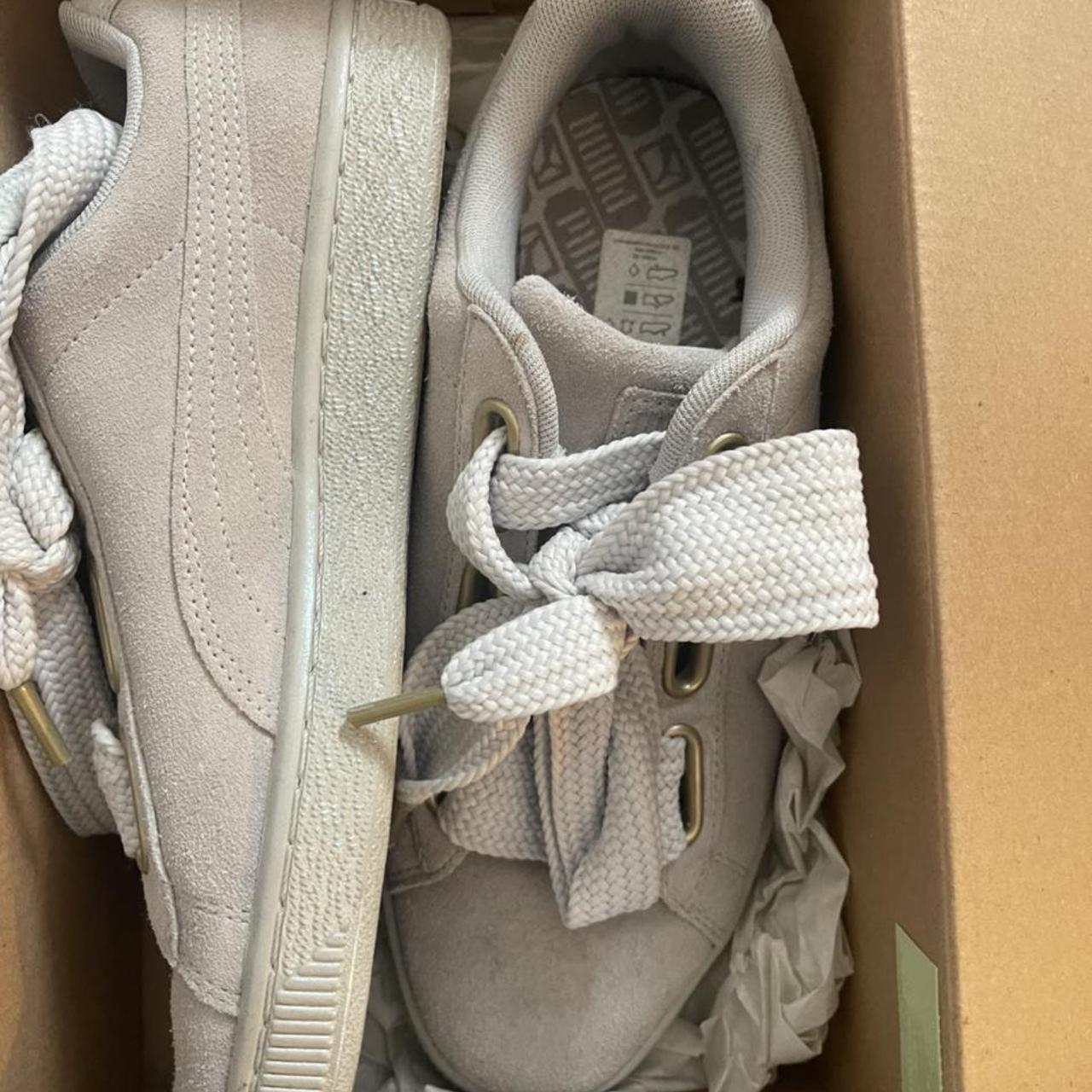 puma grey suede trainers