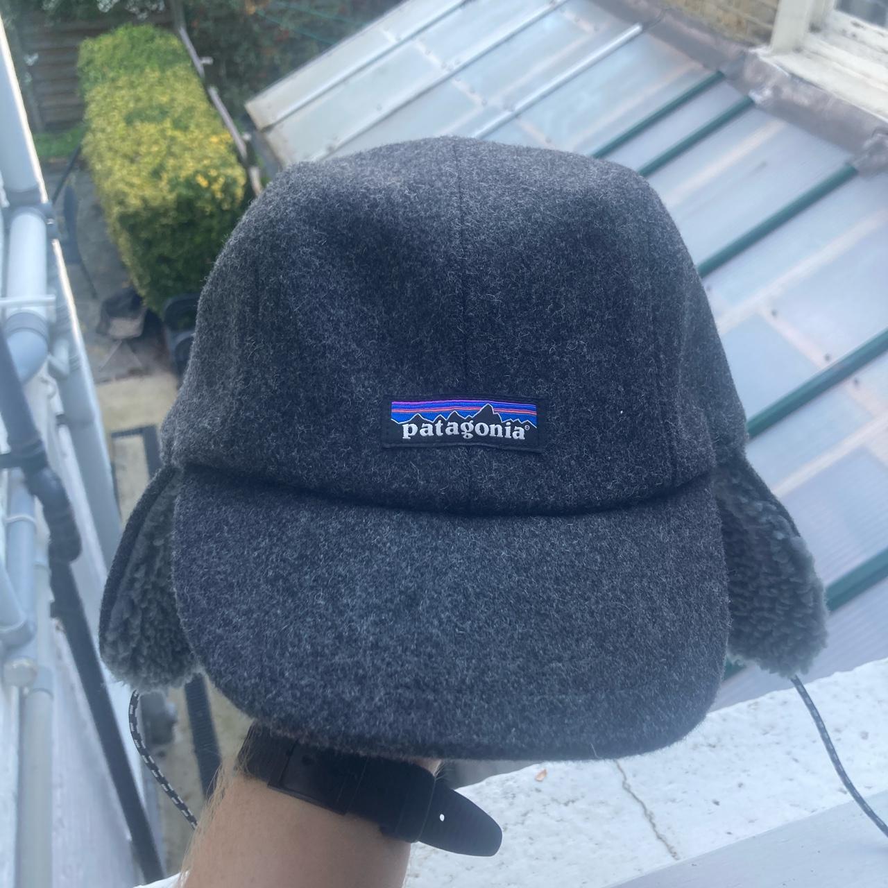 Patagonia Winter hat Drop down/tieup fleecelined... Depop