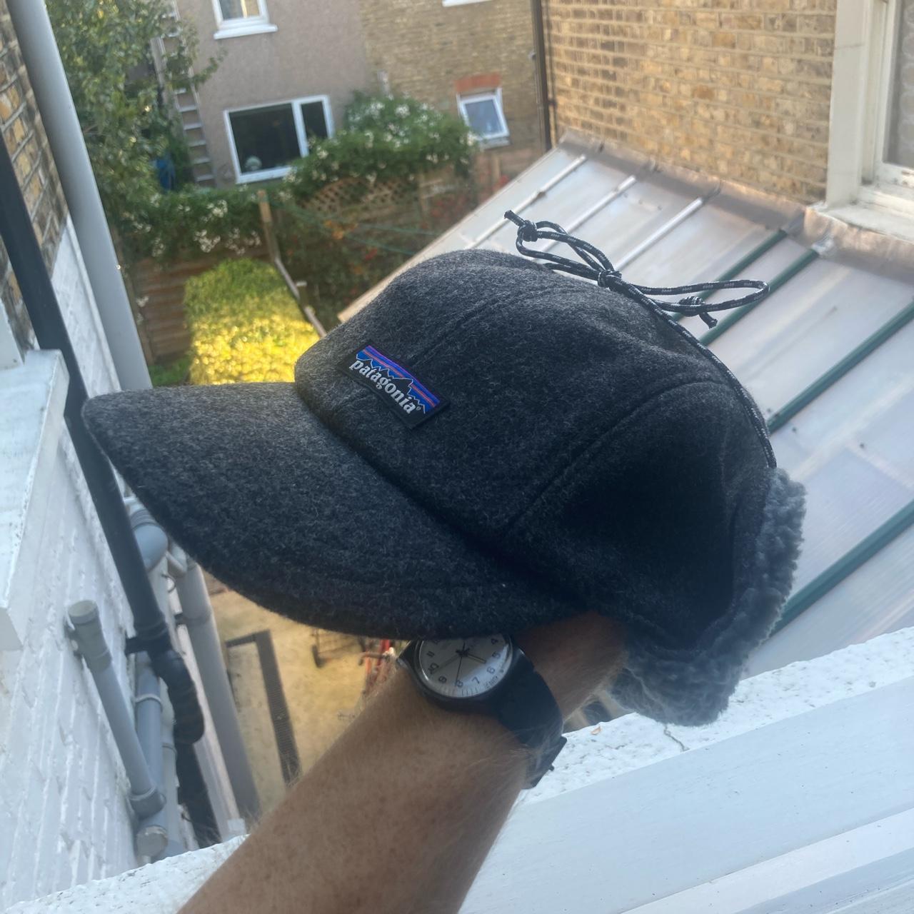 Patagonia Winter hat Drop down/tieup fleecelined... Depop