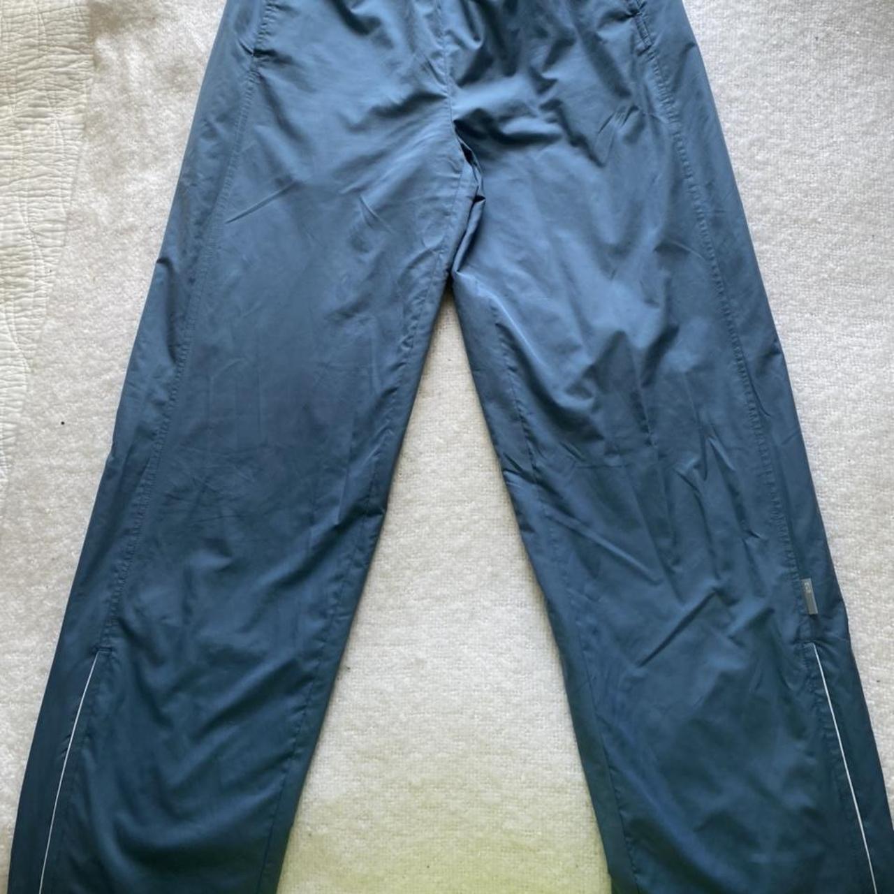 light blue nike tracksuit bottoms worn once size... - Depop