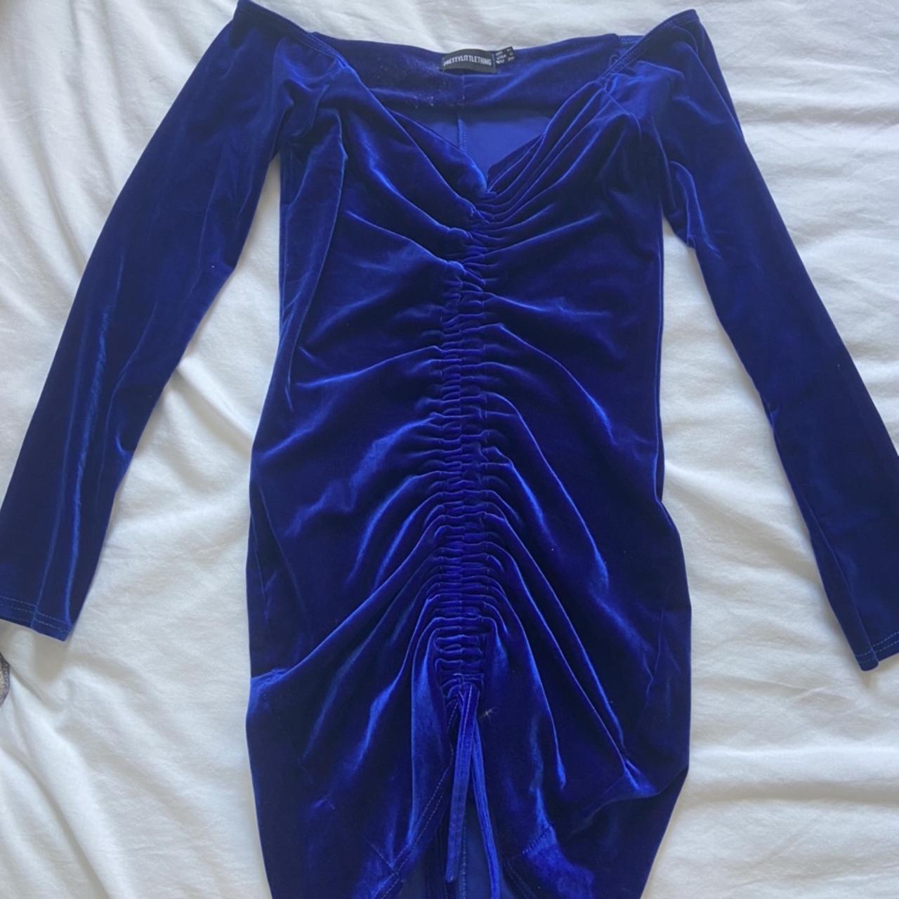 Blue velvet dress pretty clearance little thing