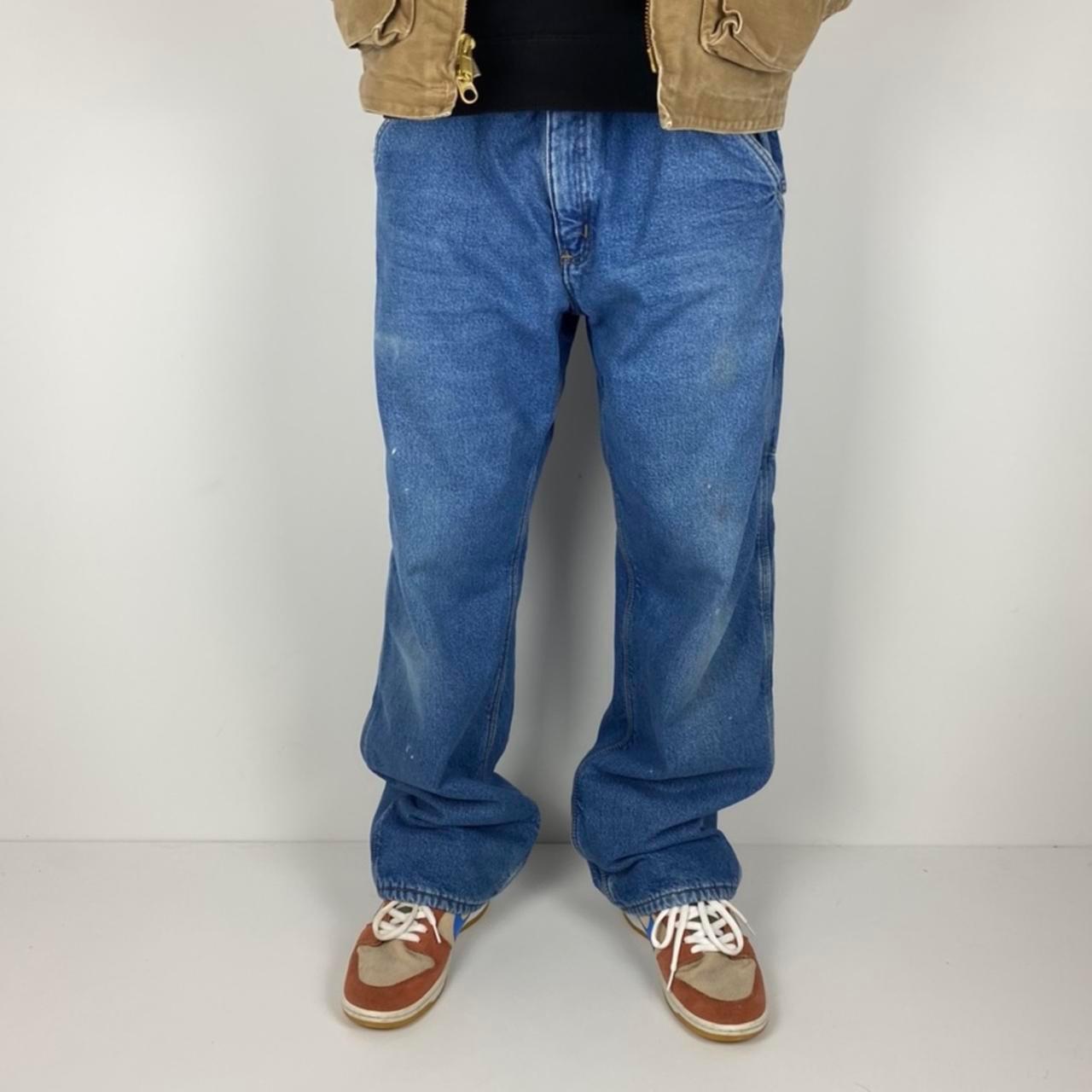 Vintage Carhartt Fleece Lined Jeans Size 36” x 34”... - Depop