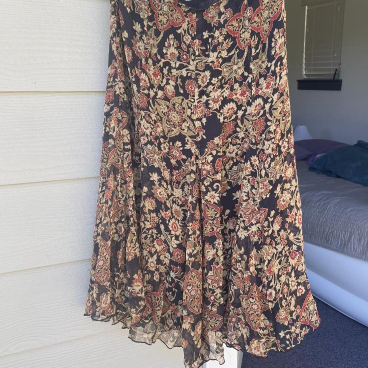 Absolutely stunning grandma skirt. Sheer shell with... - Depop