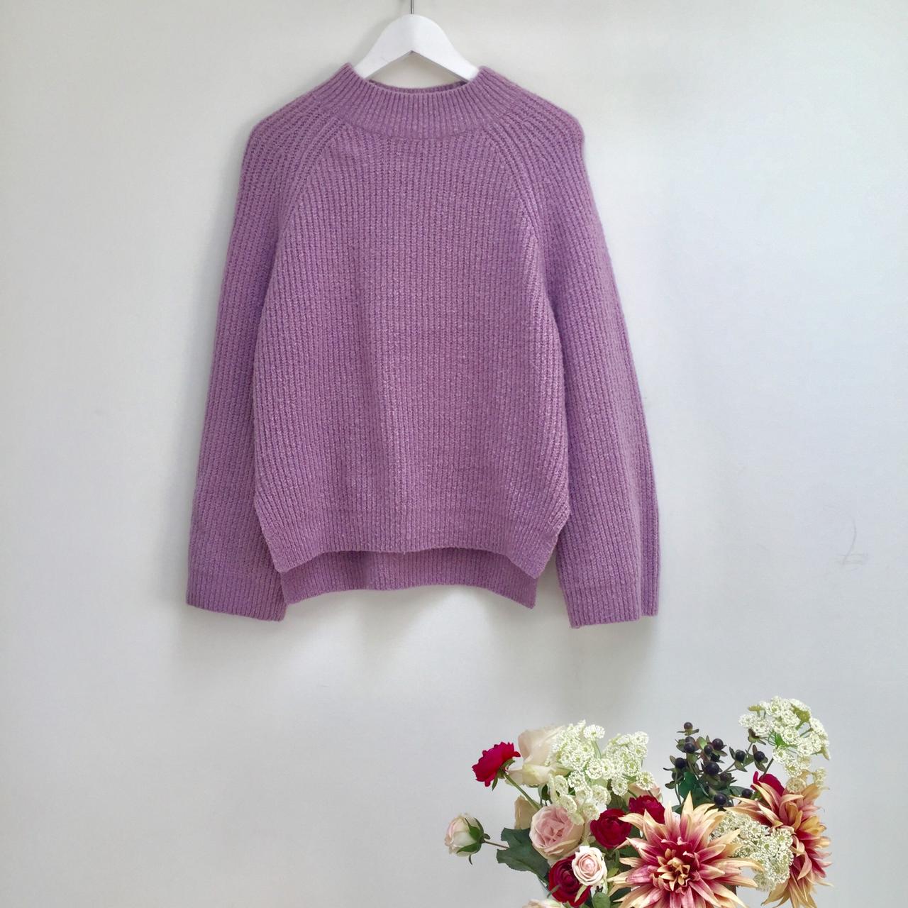 🌈 Cute retro 90’s high neck wooly jumper Pastel... - Depop