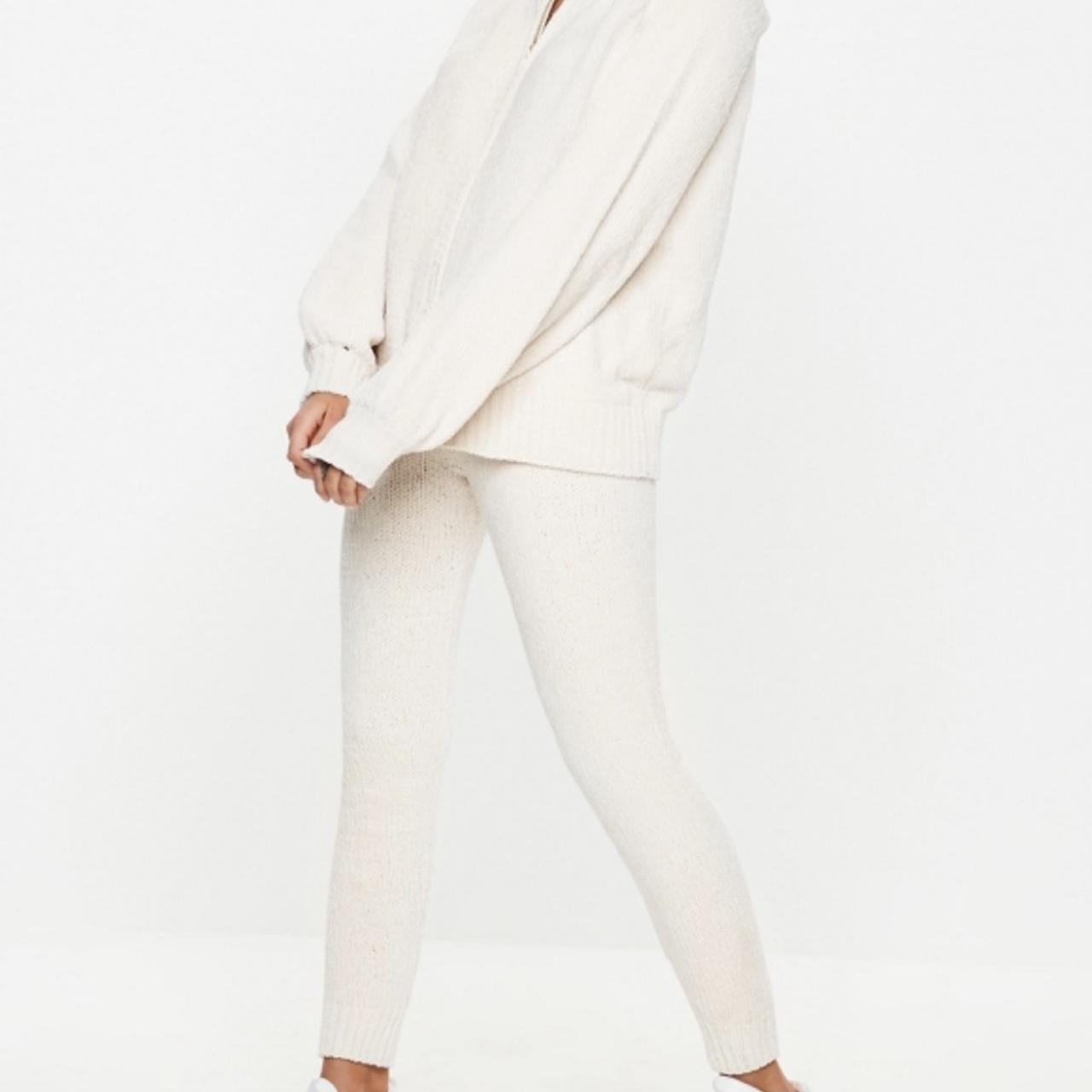 Missguided white online tracksuit