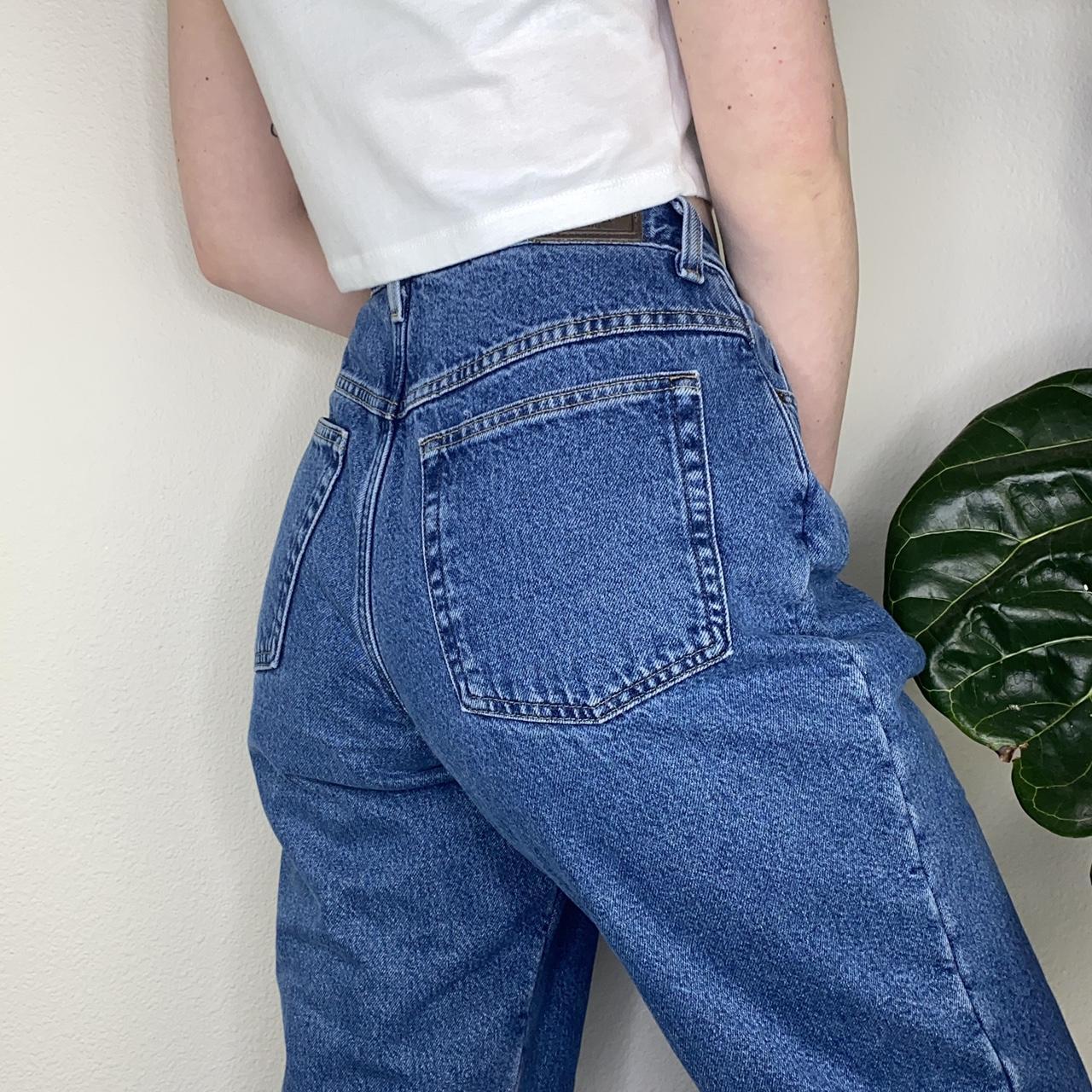 Vintage LL Bean fleece lined blue jeans! High... Depop