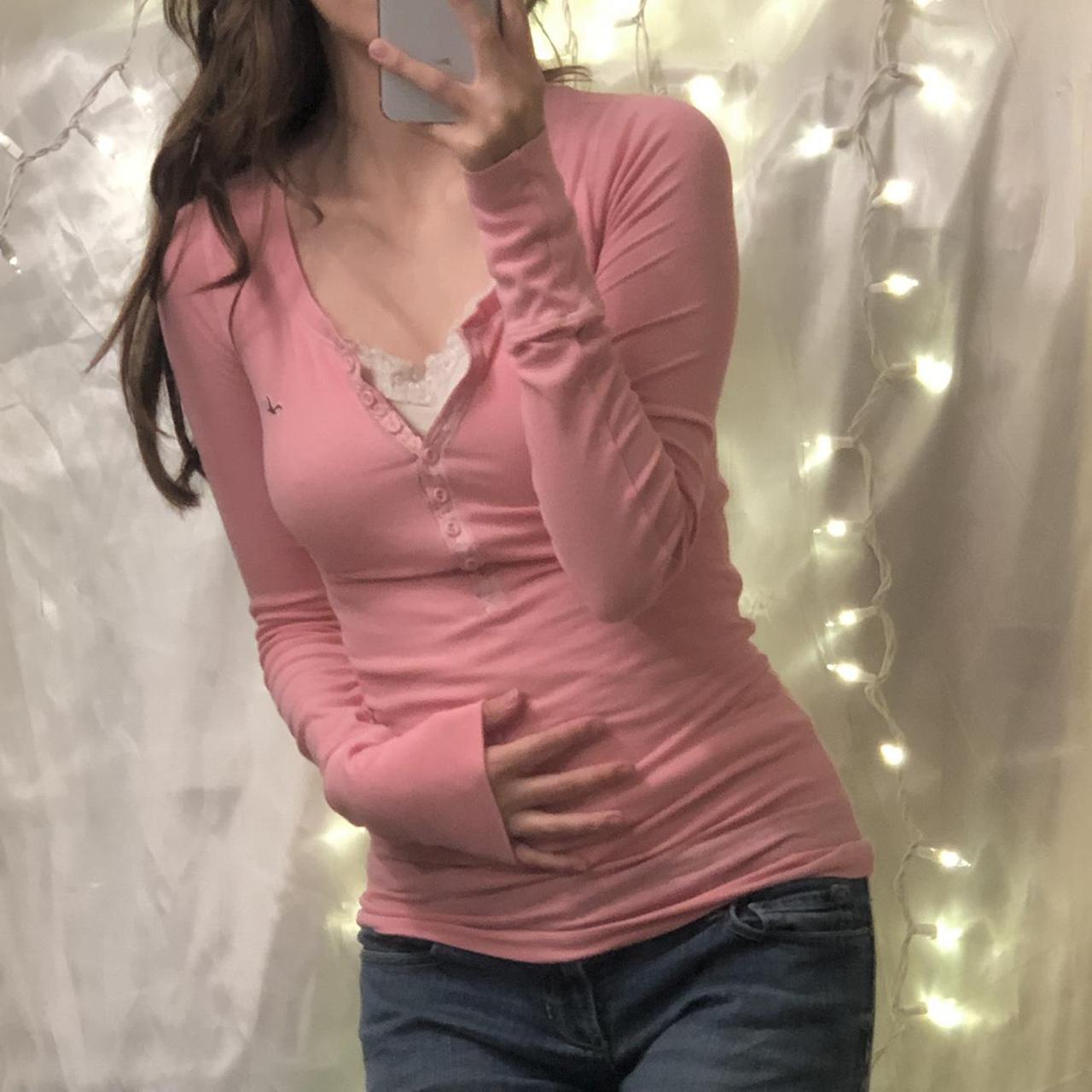 Product Image 2 - adorable baby pink ribbed henley