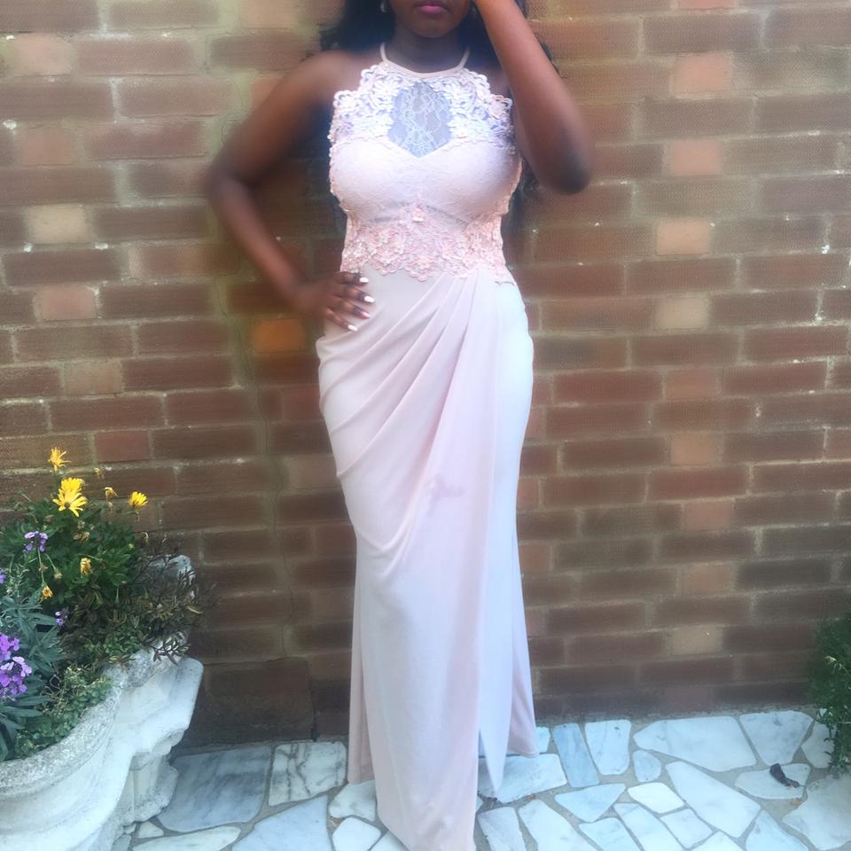 REDUCED Lipsy London Pink prom dress with slit Depop