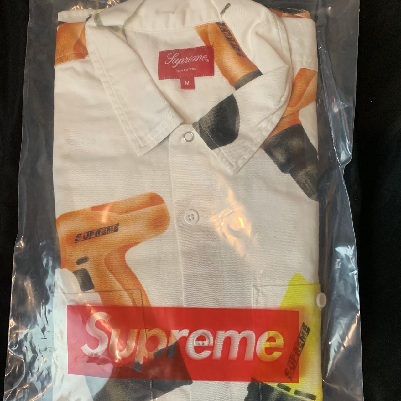 Supreme drills work shirt SS19 Send offers - Depop