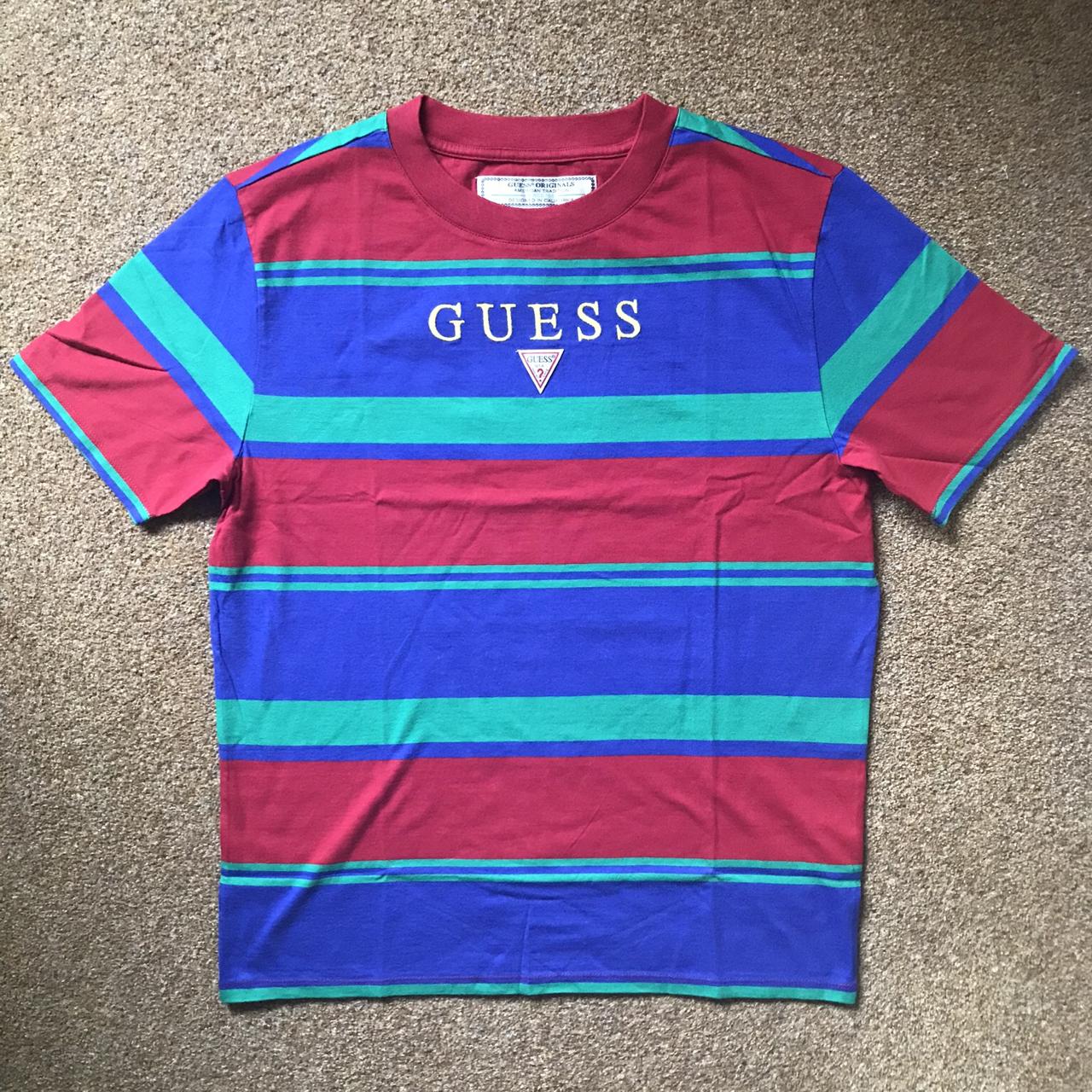 Green and outlet red guess shirt