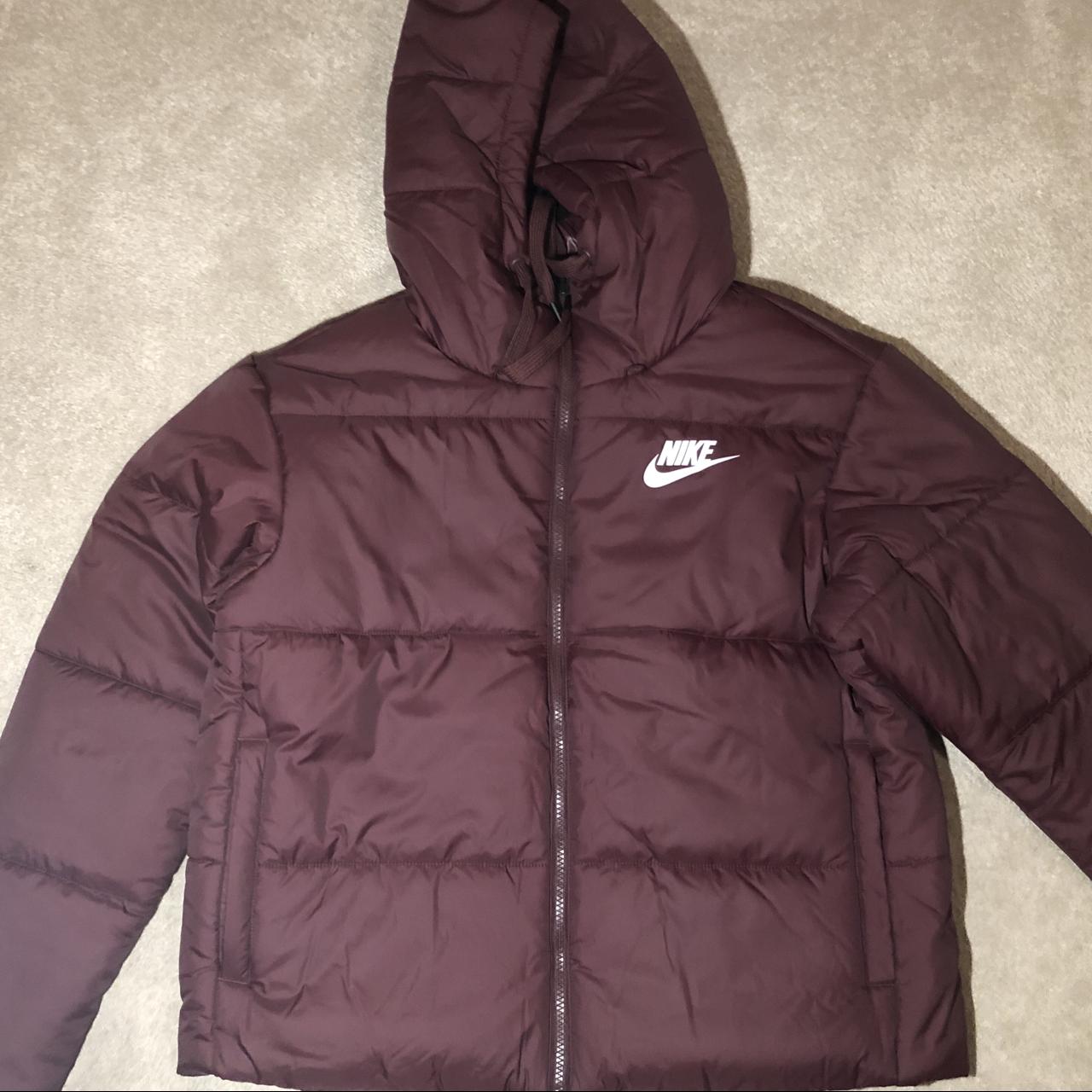 Nike reversible padded jacket on sale burgundy