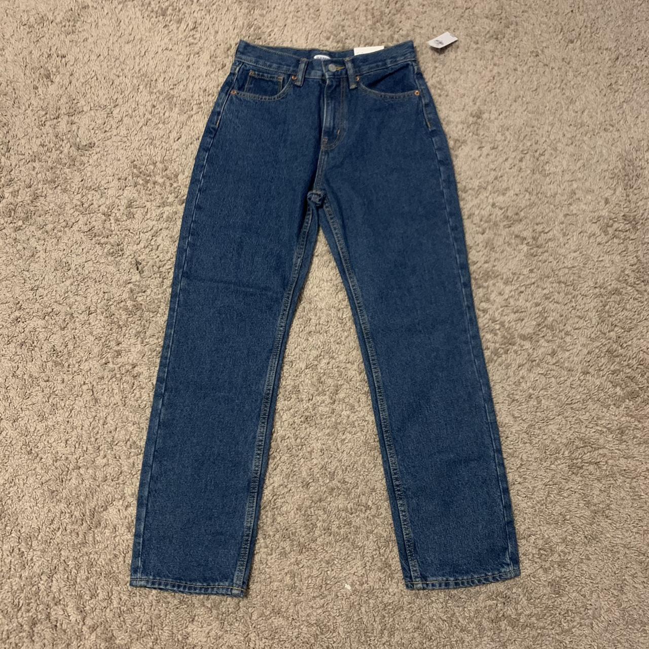 high waisted straight leg mom jeans from old navy -... - Depop