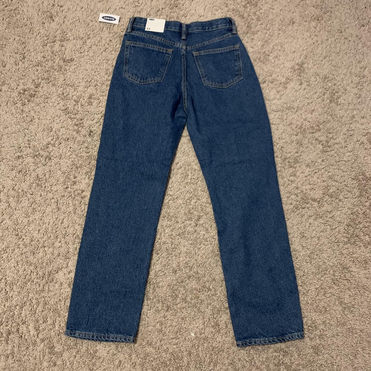 high waisted straight leg mom jeans from old navy -... - Depop