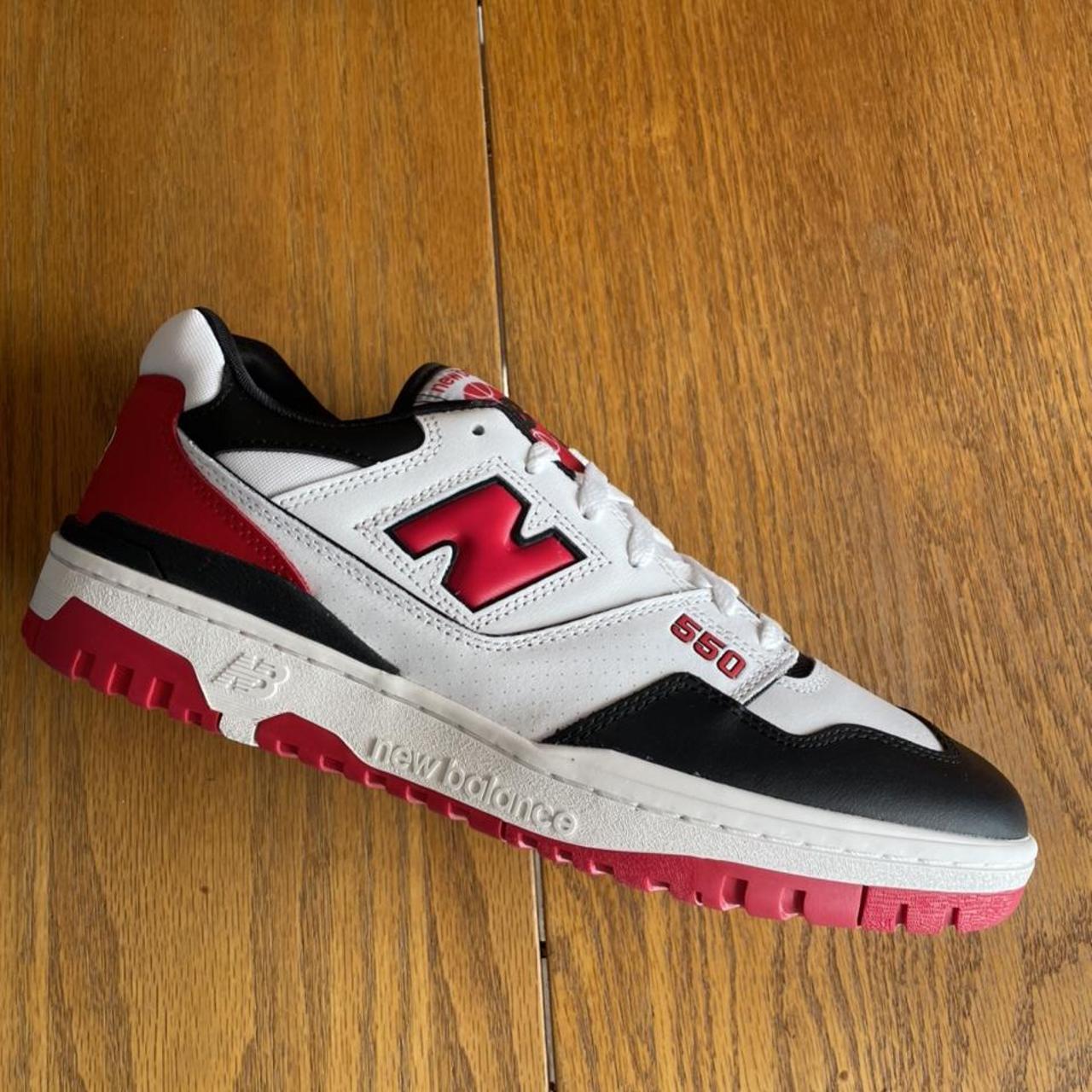 New Balance 550 Red Black & White Brand new out... - Depop