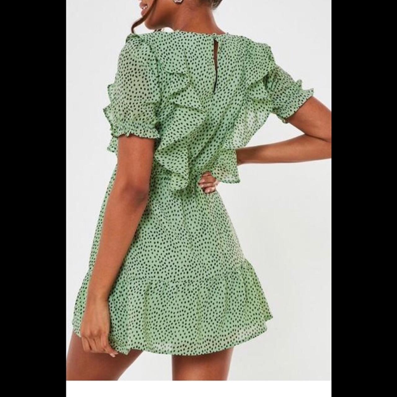 missguided mint polka dot dress