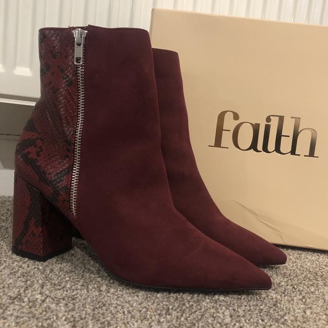 Faith red sale ankle boots