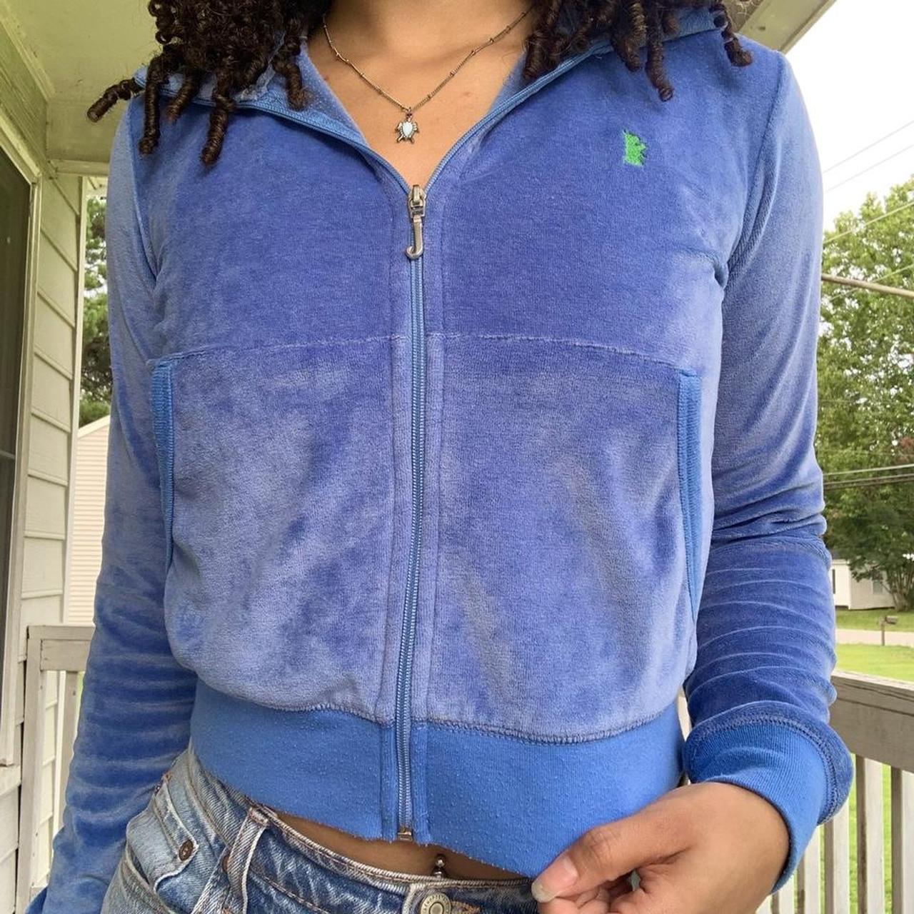 Juicy Couture Velvet Zip Up Jacket Size... Depop