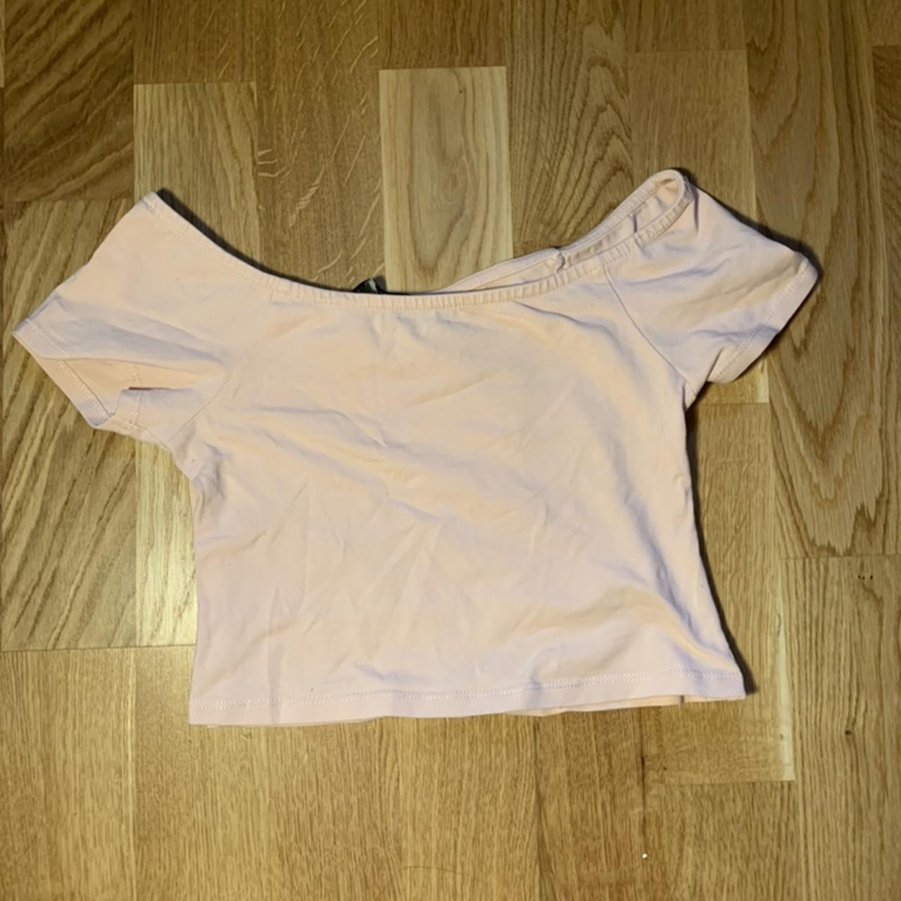 Offtheshoulder baby pink crop top 🌈so frickin... Depop