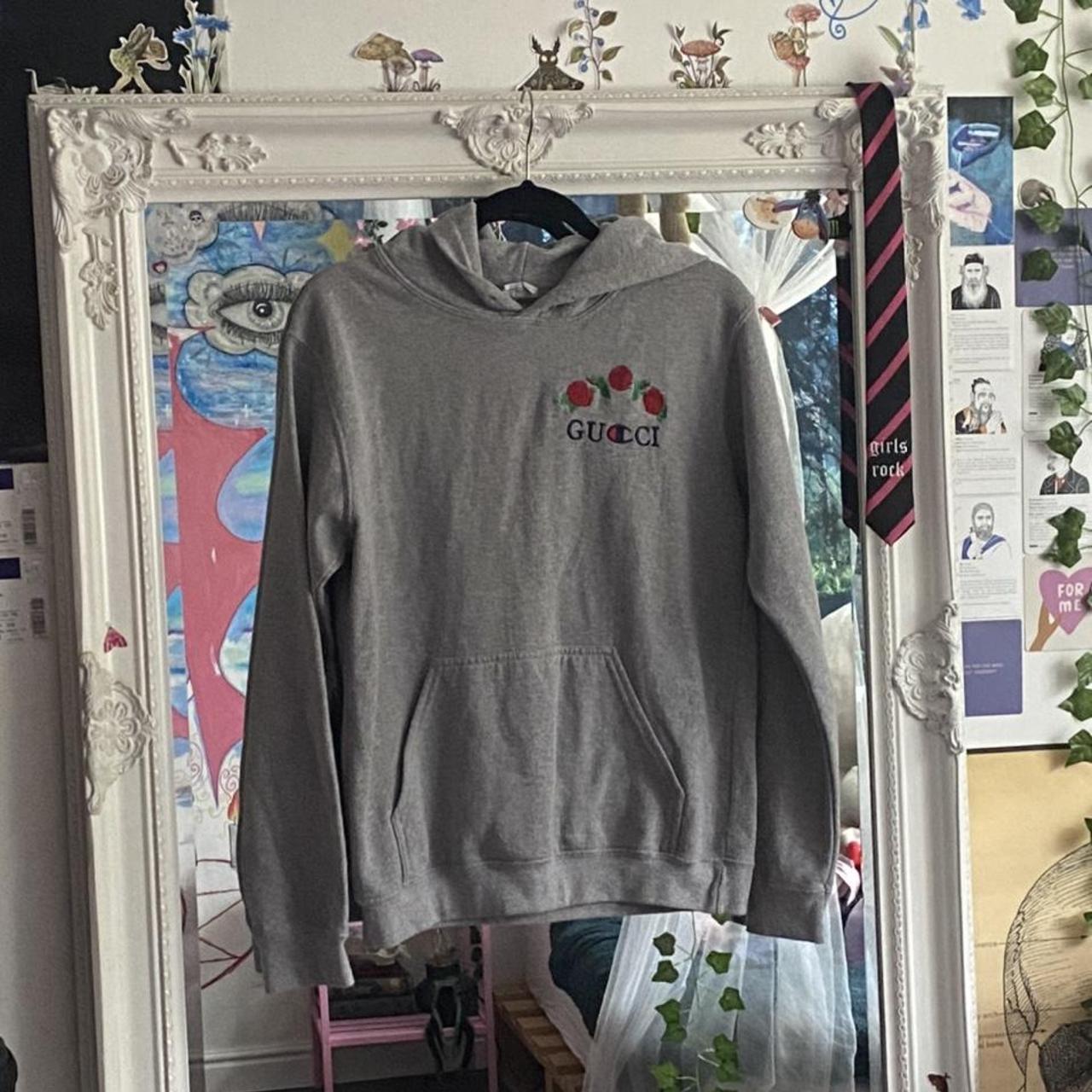 🤍Gucci X champion grey hoodie🤍 genuine Gucci Depop
