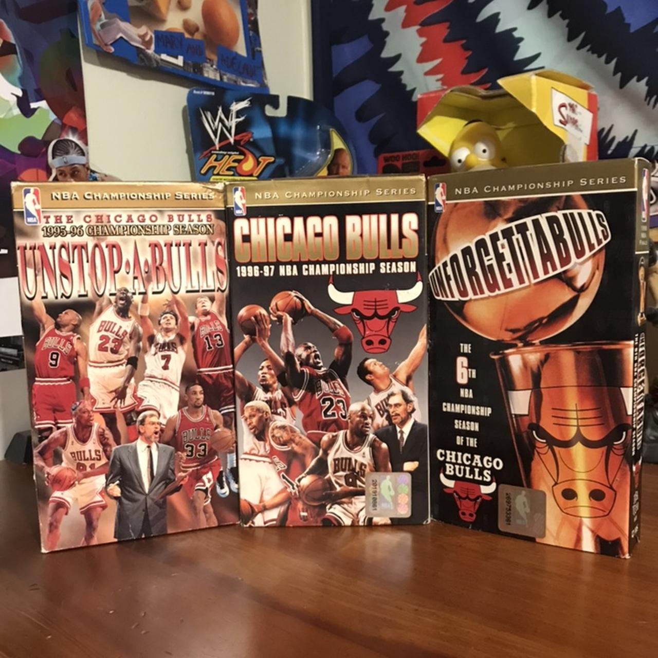 Chicago Bulls Championship3 peat VHS Tapes Must... - Depop