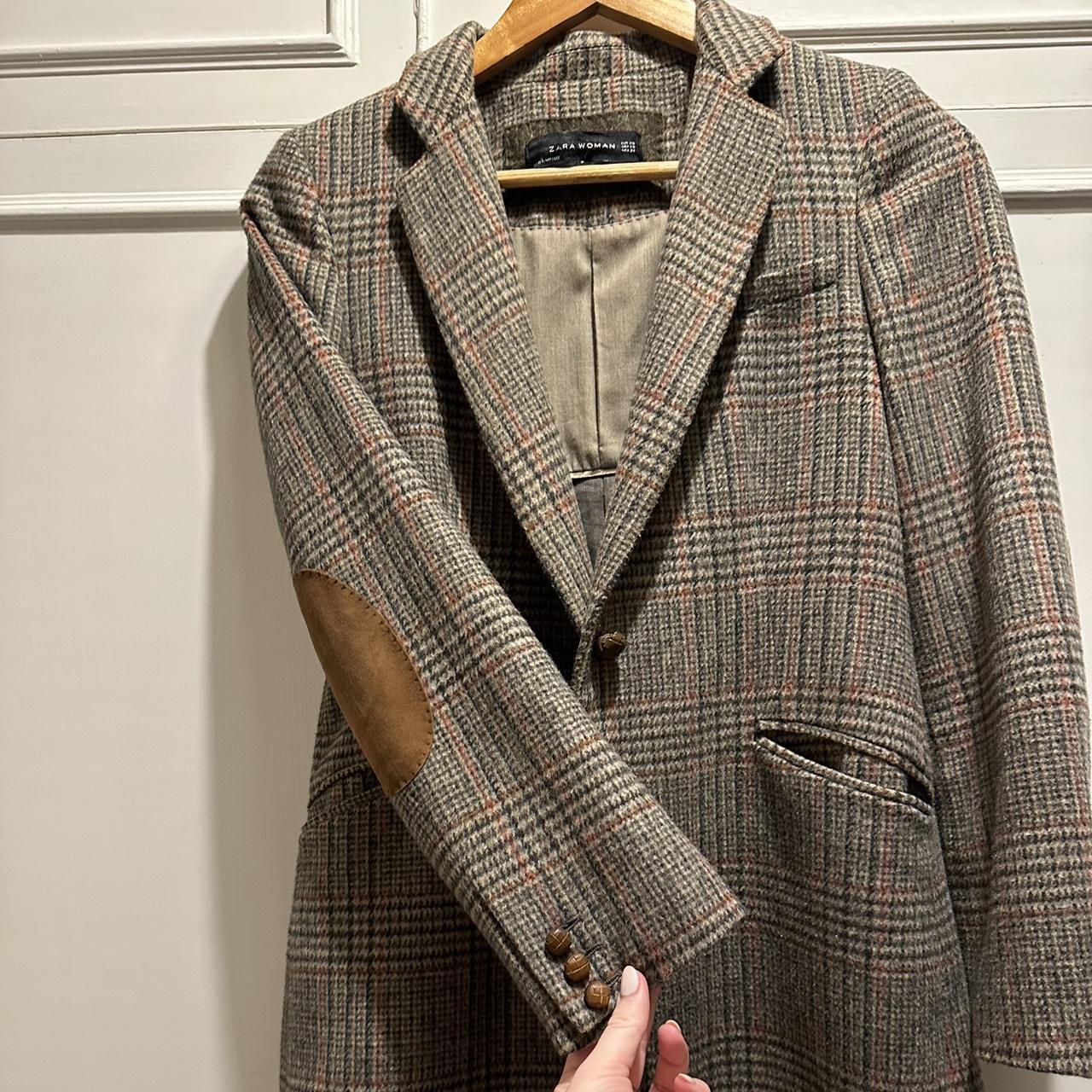 Elbow Patches Tweed Jacket Womens Zara Zara Women's Tweed Coat