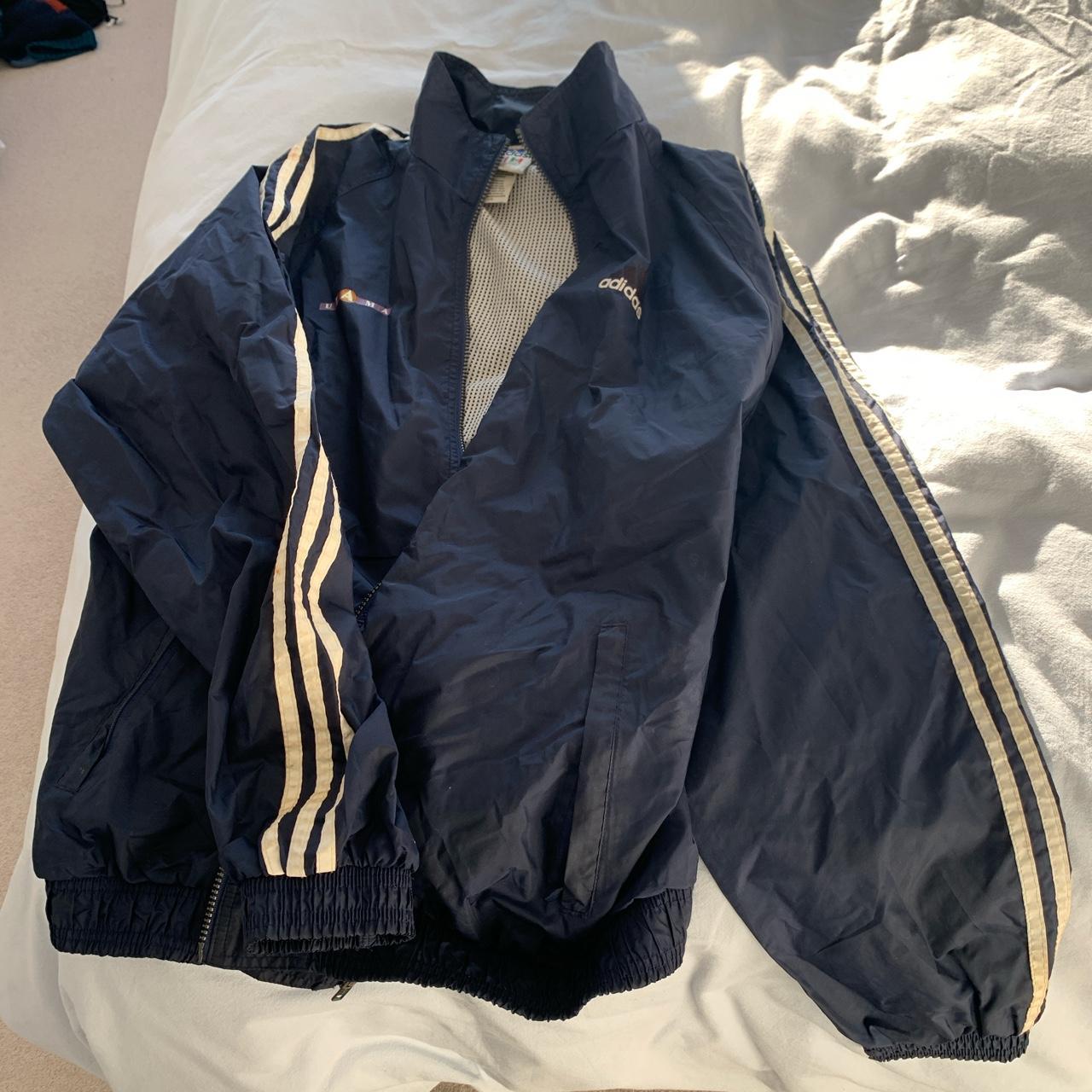 Adidas vintage rain jacket Size L - Depop