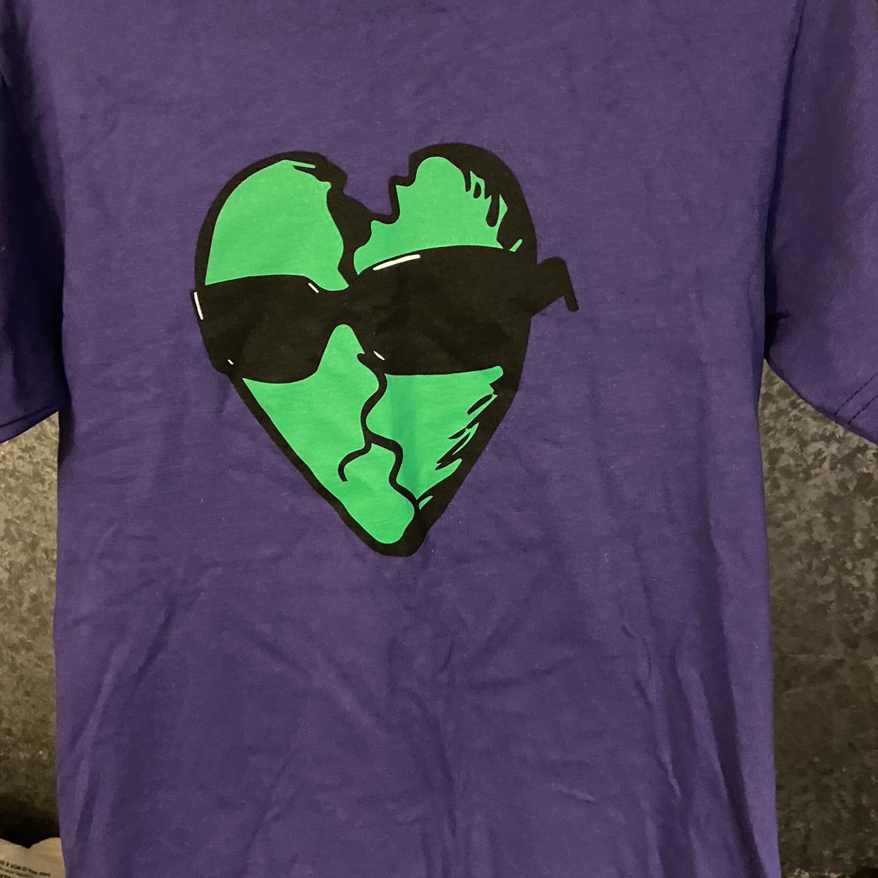 Purple green heart Golf Wang igor t shirt. Never... - Depop