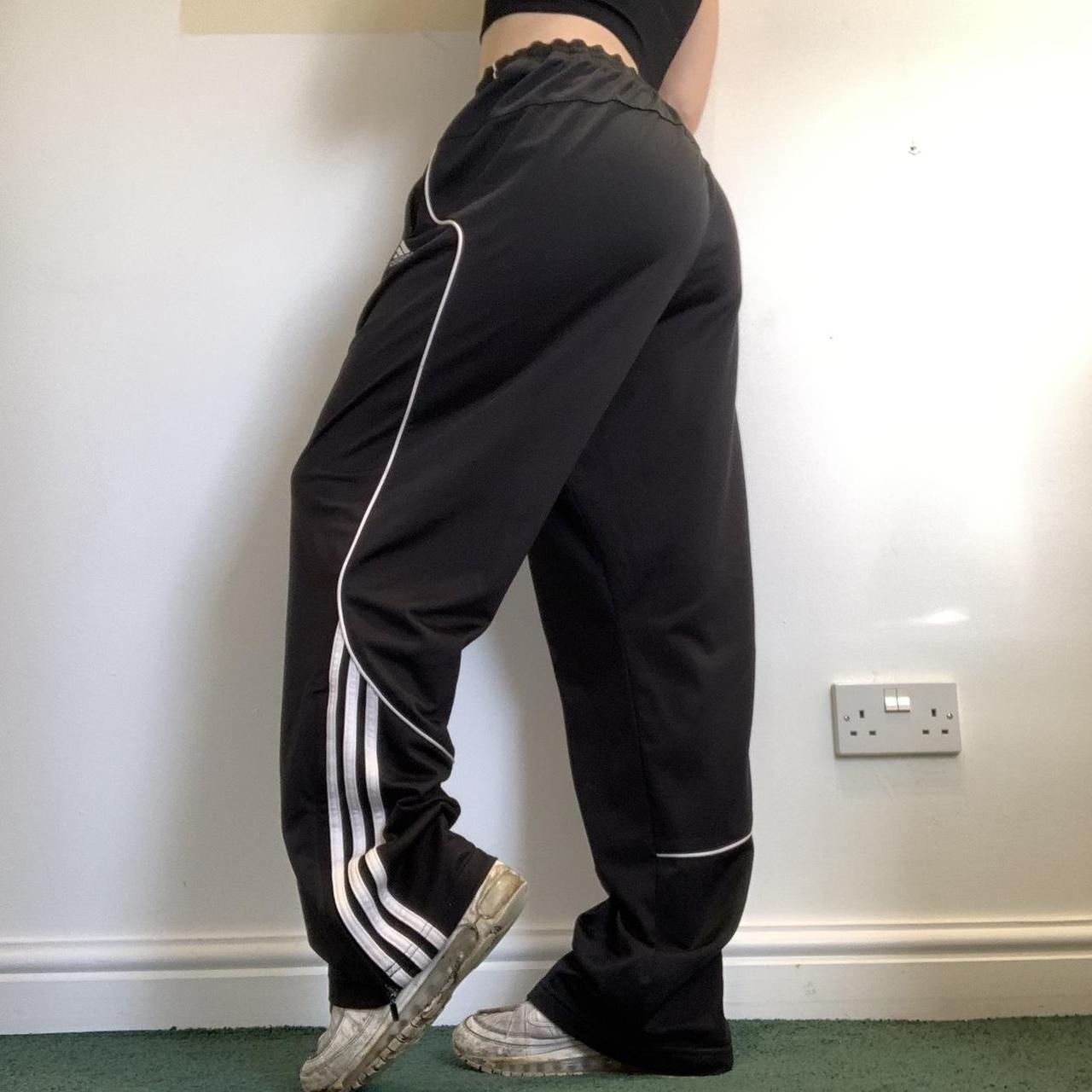 Vintage Adidas Tracksuit Bottoms Black 90s 2000s Depop 3678