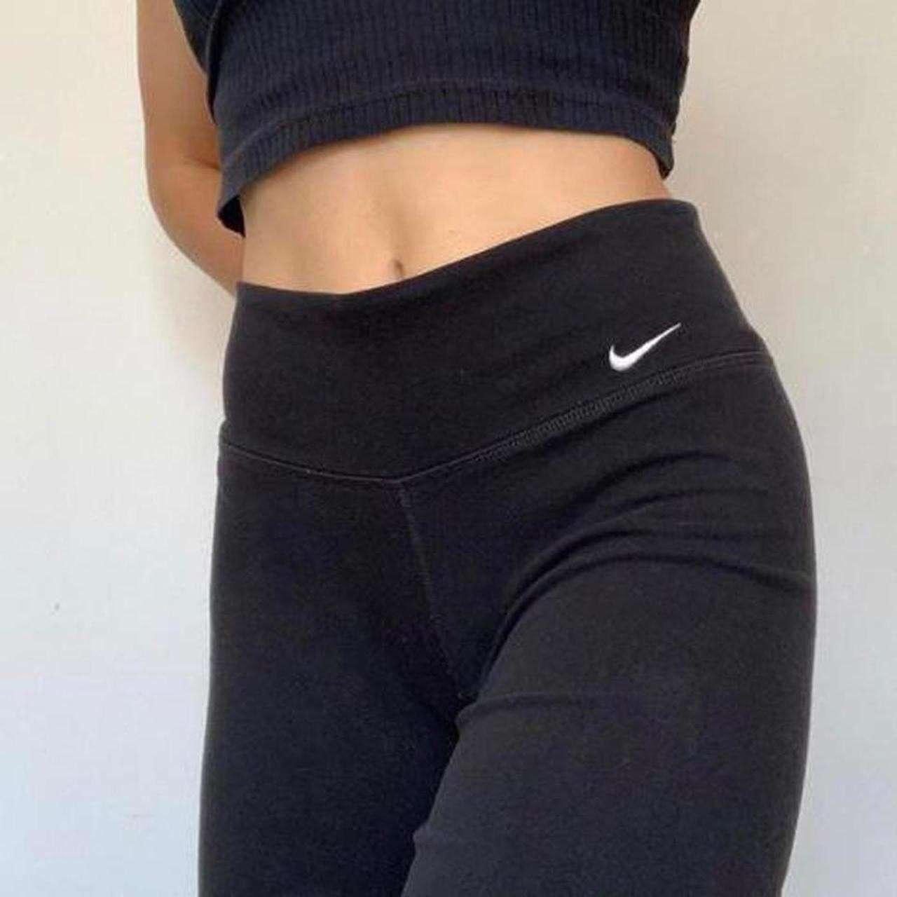Nike flare yoga pants size large. Worn a few times - Depop