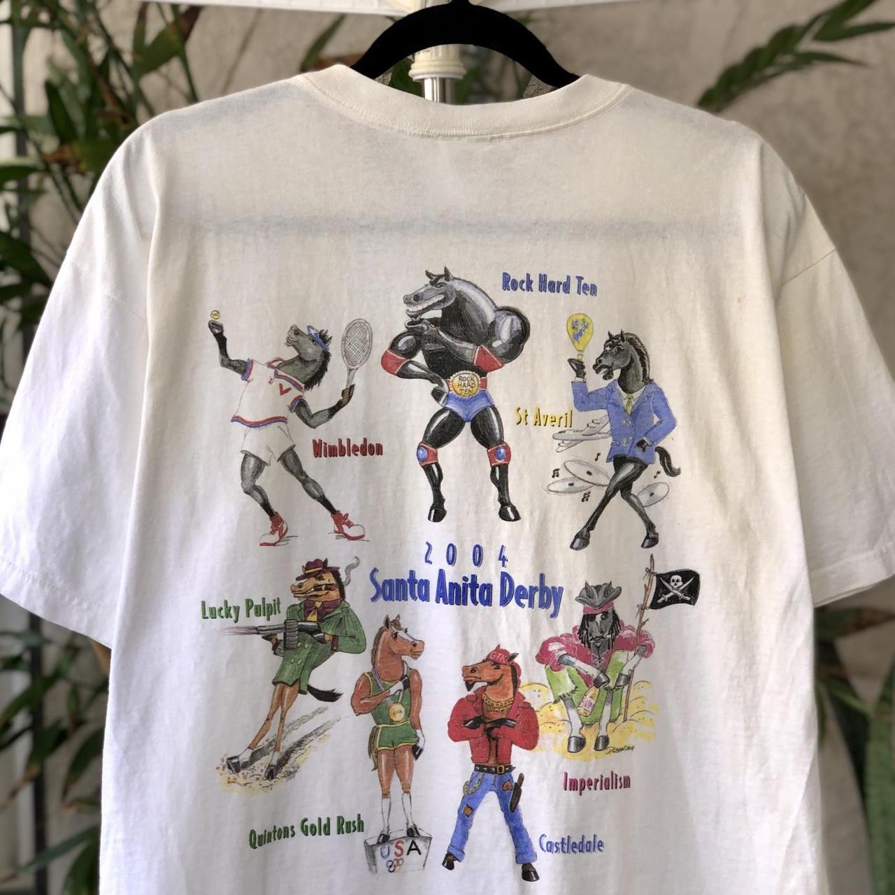 Vintage 2004 santa anita derby horse racing tee depop