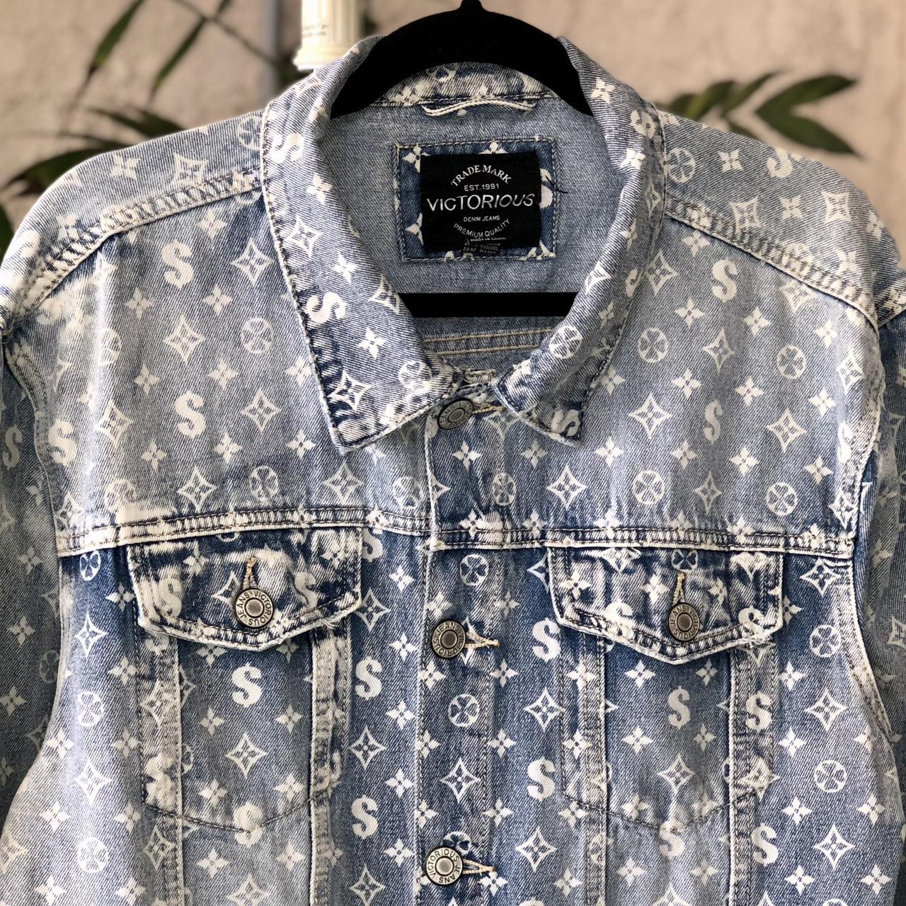 Men's Monogram Denim Jean Jacket